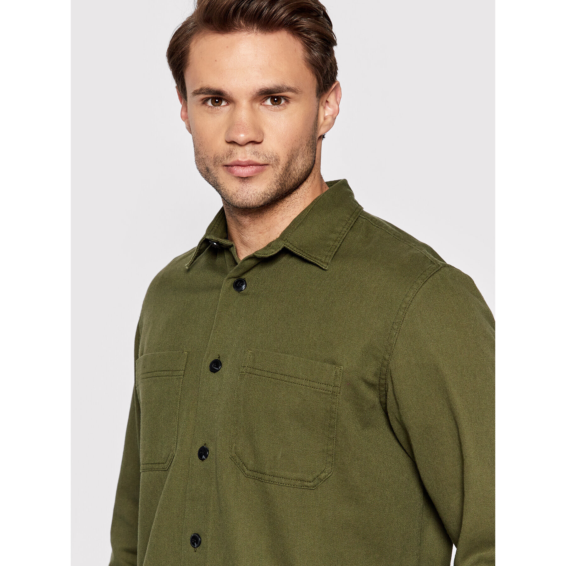 Jack&Jones PREMIUM Риза Logan 12204288 Зелен Regular Fit - Pepit.bg