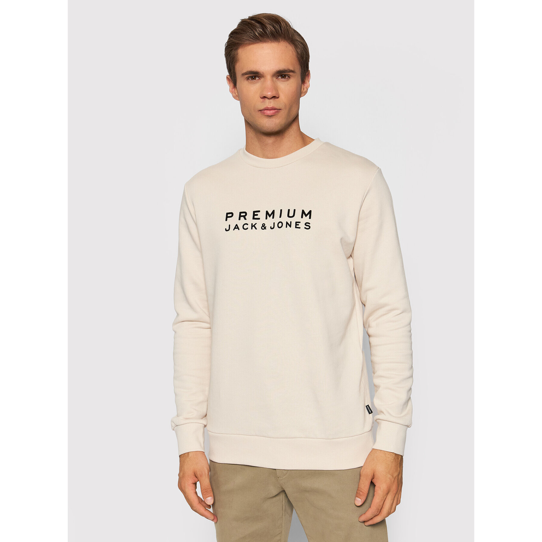 Jack&Jones PREMIUM Суитшърт Blalogo 12195086 Бежов Regular Fit - Pepit.bg