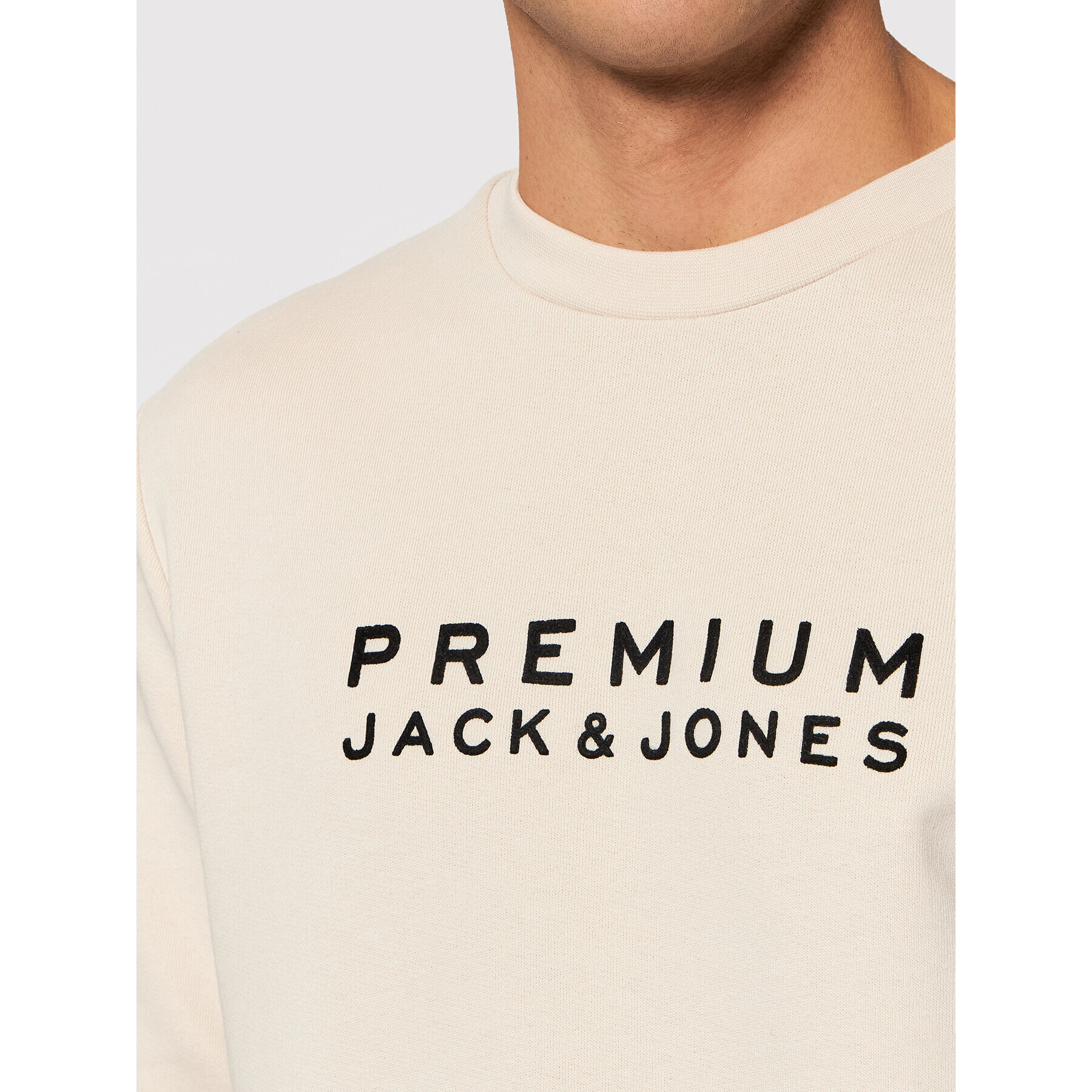 Jack&Jones PREMIUM Суитшърт Blalogo 12195086 Бежов Regular Fit - Pepit.bg