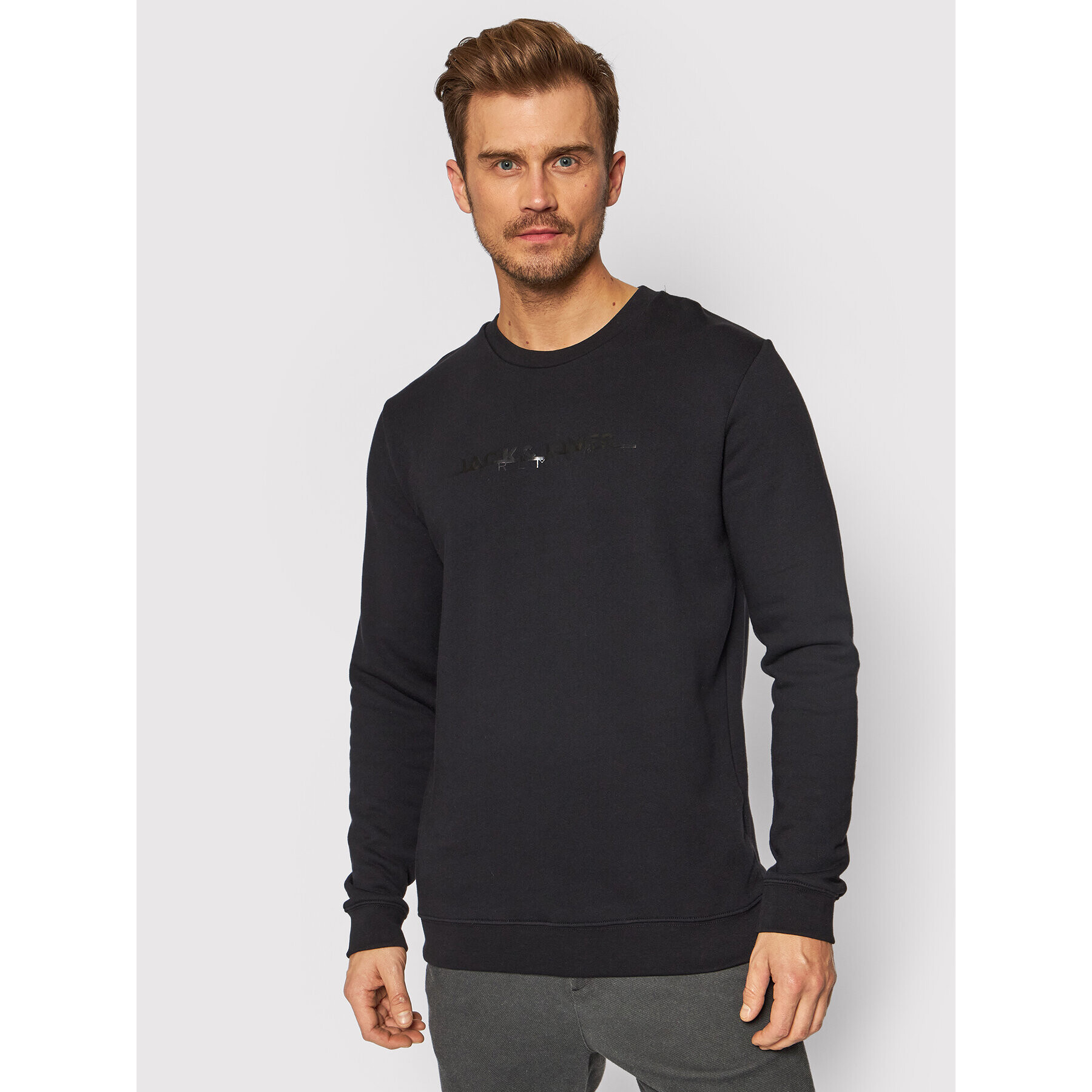 Jack&Jones PREMIUM Суитшърт Blalogo 12197602 Черен Regular Fit - Pepit.bg