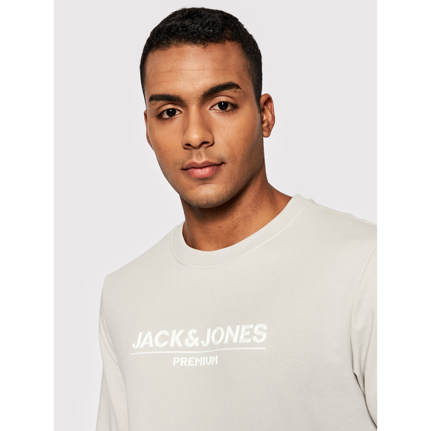 Jack&Jones PREMIUM Суитшърт Branding 12205732 Сив Regular Fit - Pepit.bg