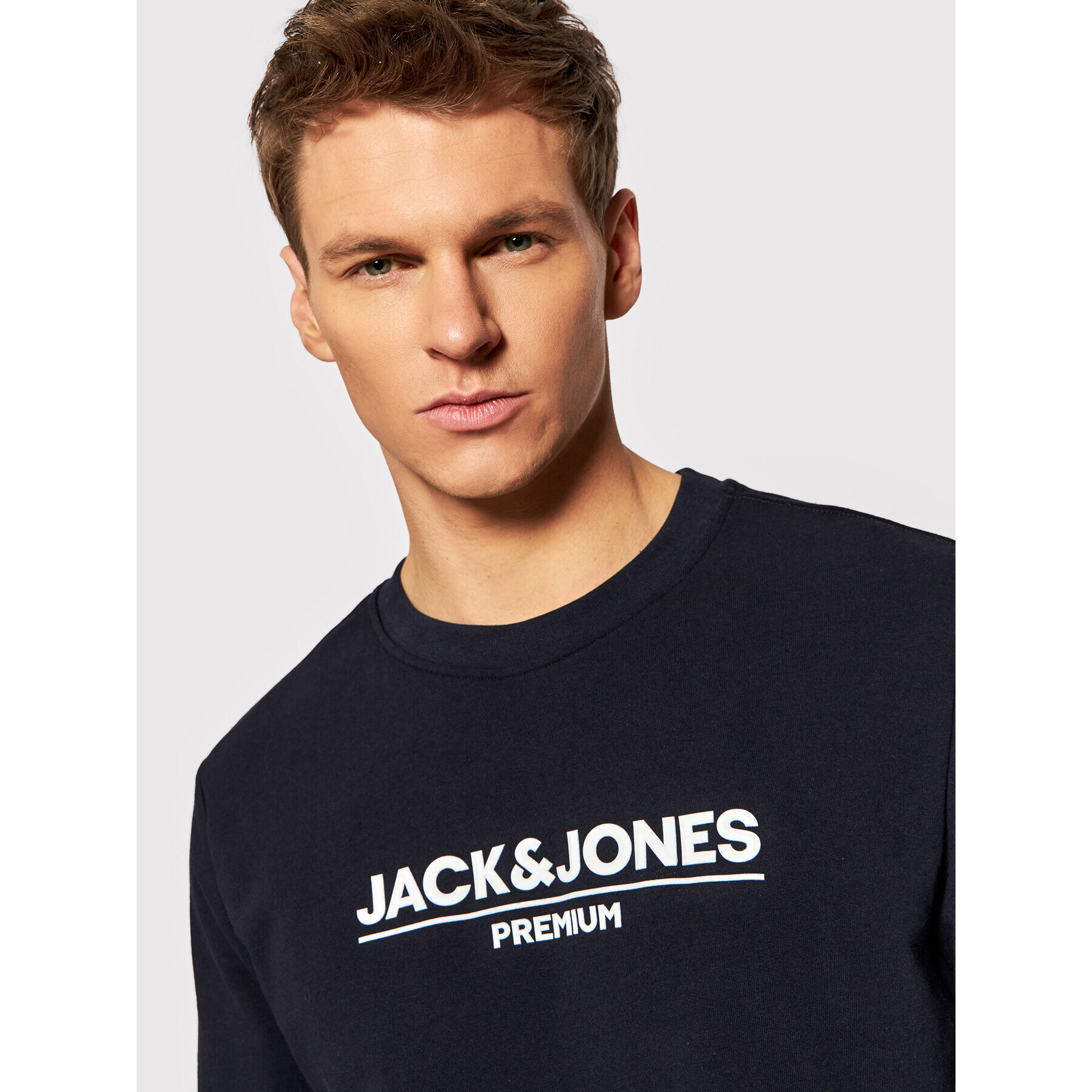 Jack&Jones PREMIUM Суитшърт Branding 12205732 Тъмносин Regular Fit - Pepit.bg