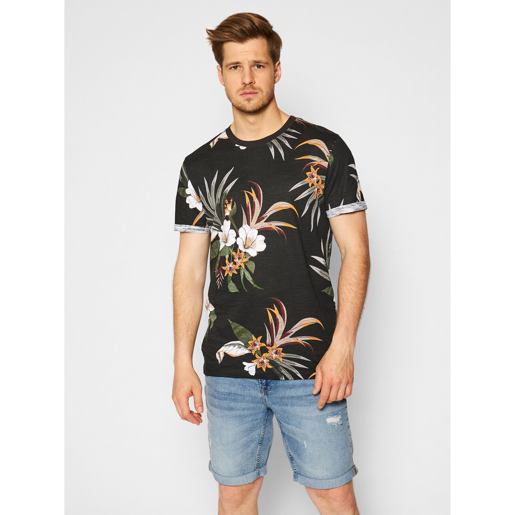 Jack&Jones PREMIUM Тишърт Blabeach Ss 12187869 Черен Regular Fit - Pepit.bg