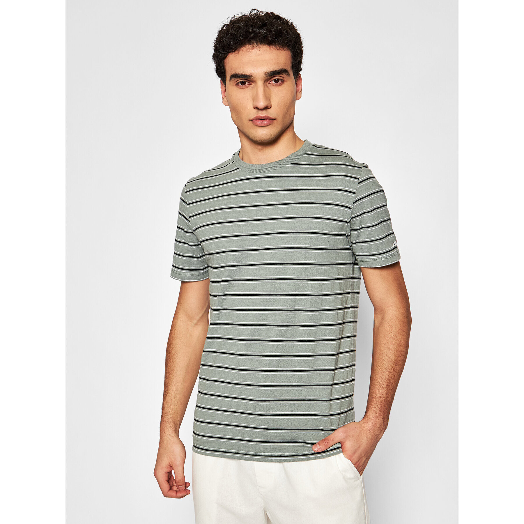 Jack&Jones PREMIUM Тишърт Blucameron 12185311 Зелен Regular Fit - Pepit.bg