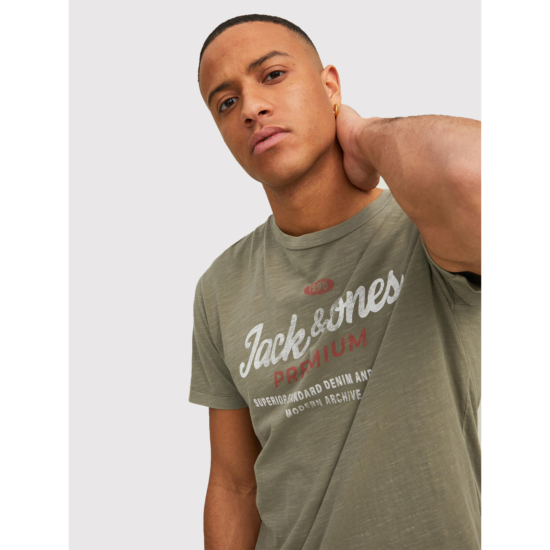 Jack&Jones PREMIUM Тишърт Carlyle 12211162 Бежов Regular Fit - Pepit.bg