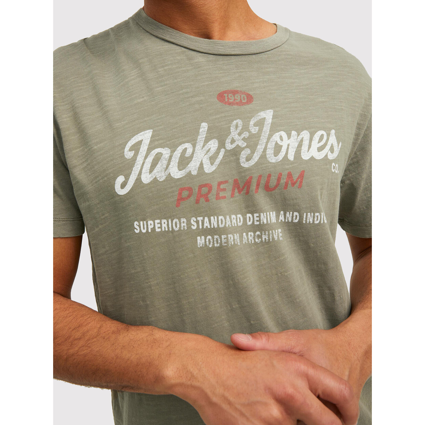 Jack&Jones PREMIUM Тишърт Carlyle 12211162 Бежов Regular Fit - Pepit.bg