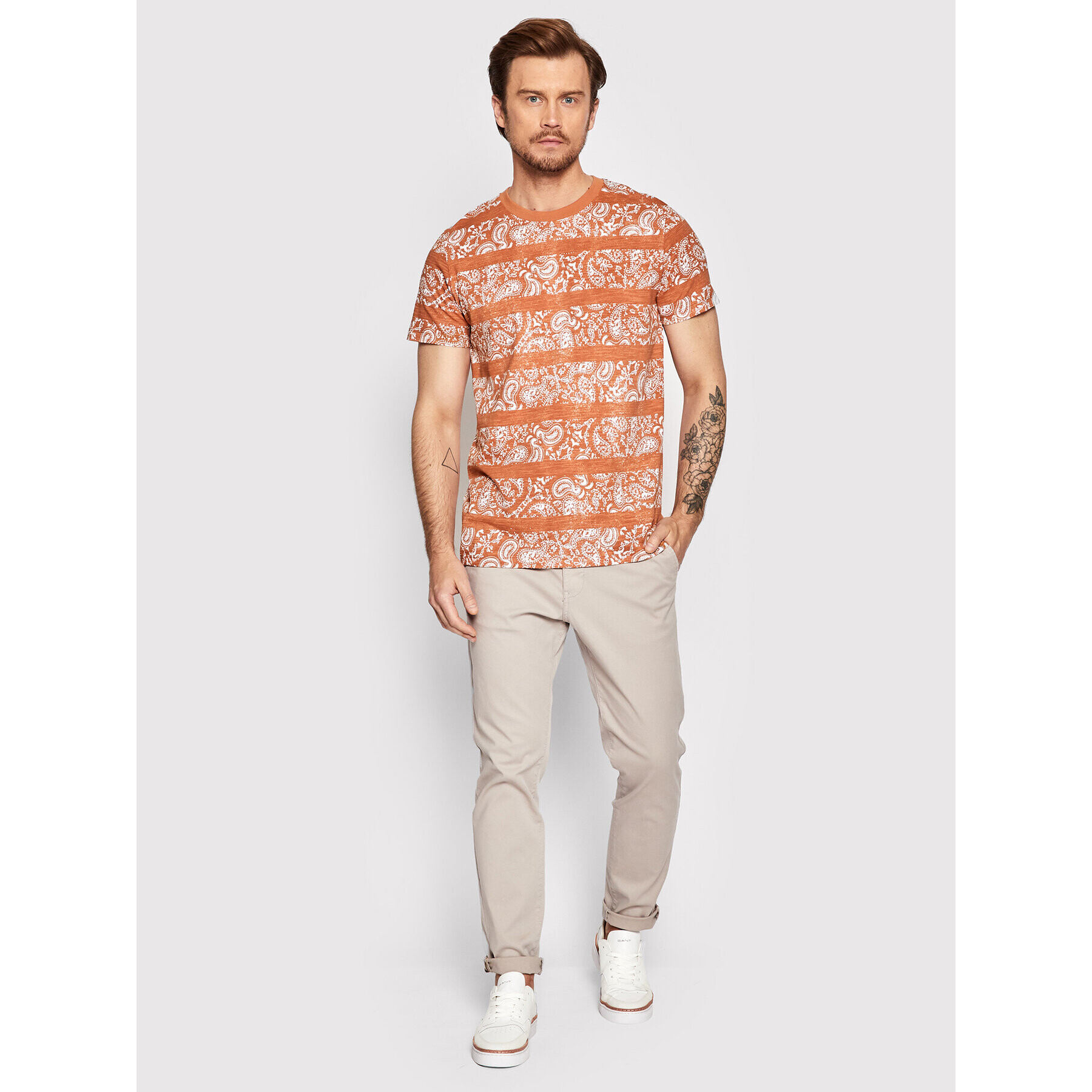 Jack&Jones PREMIUM Тишърт Drifter 12211068 Оранжев Regular Fit - Pepit.bg