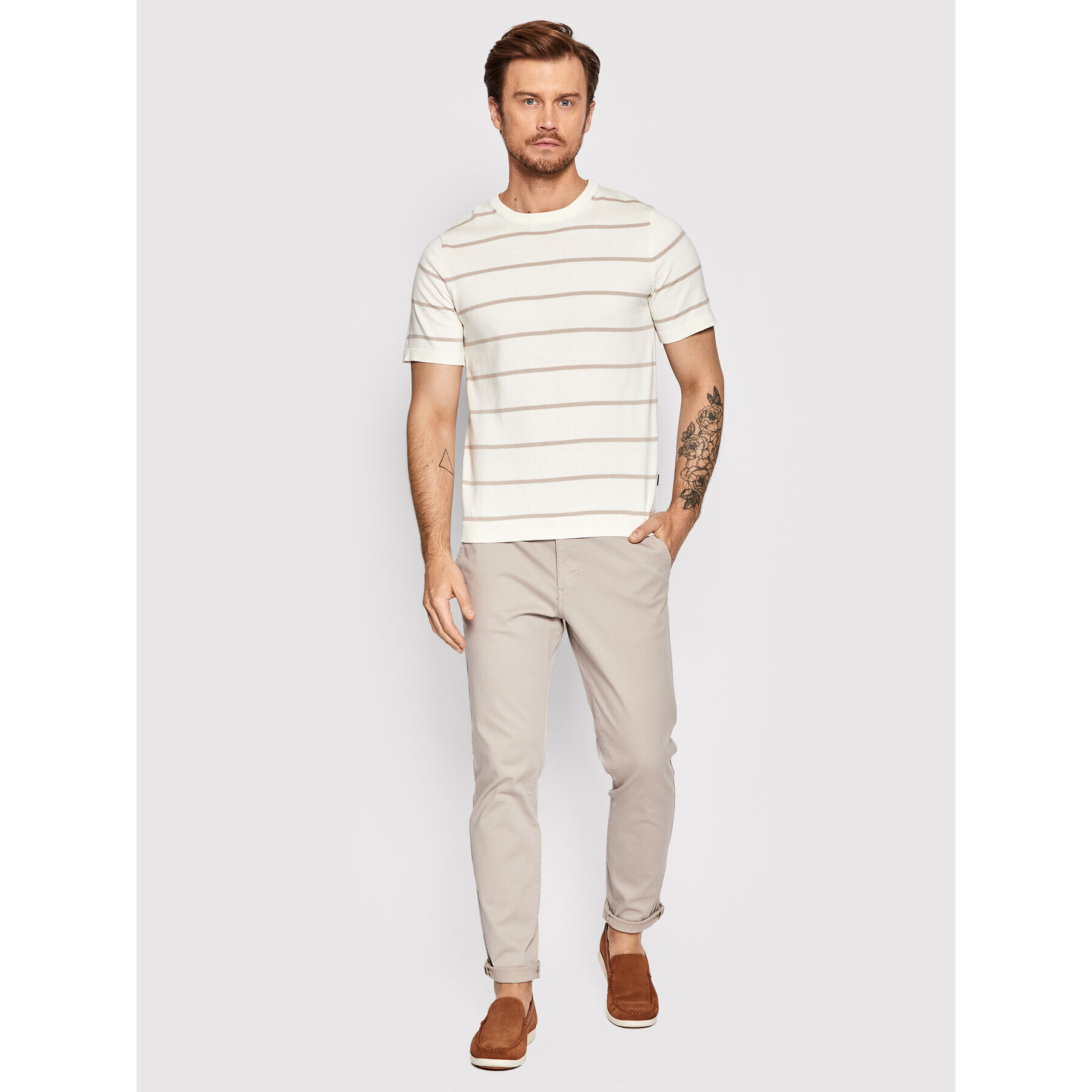 Jack&Jones PREMIUM Тишърт Igor 12188204 Бял Regular Fit - Pepit.bg