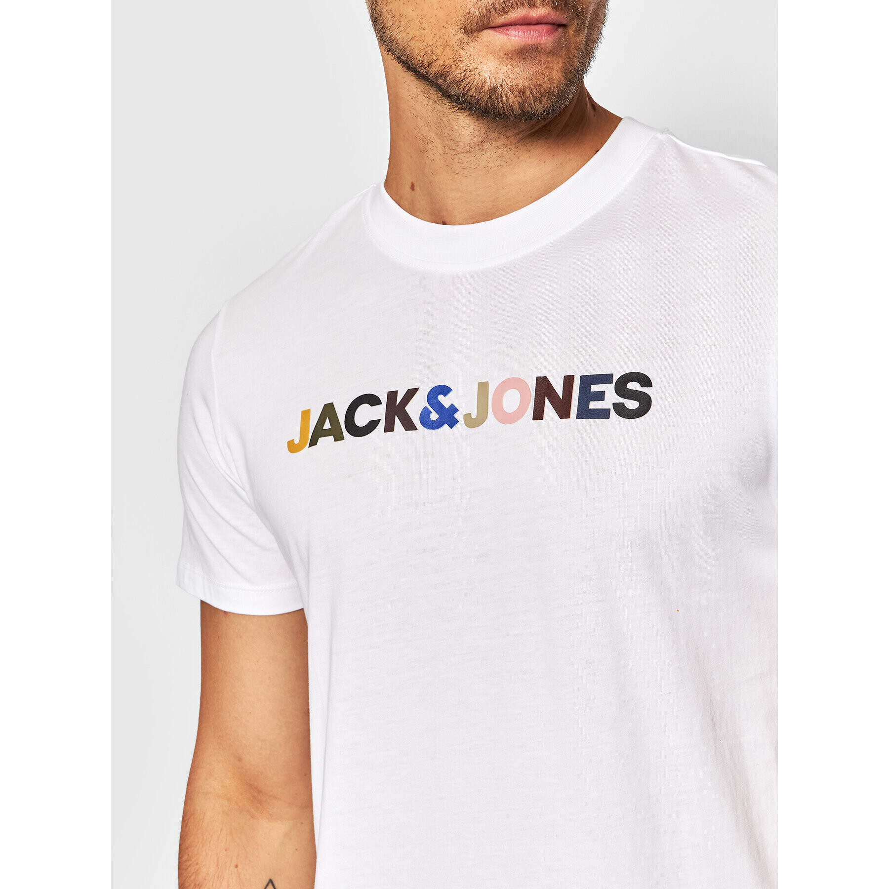 Jack&Jones PREMIUM Тишърт Landon 12191308 Бял Regular Fit - Pepit.bg