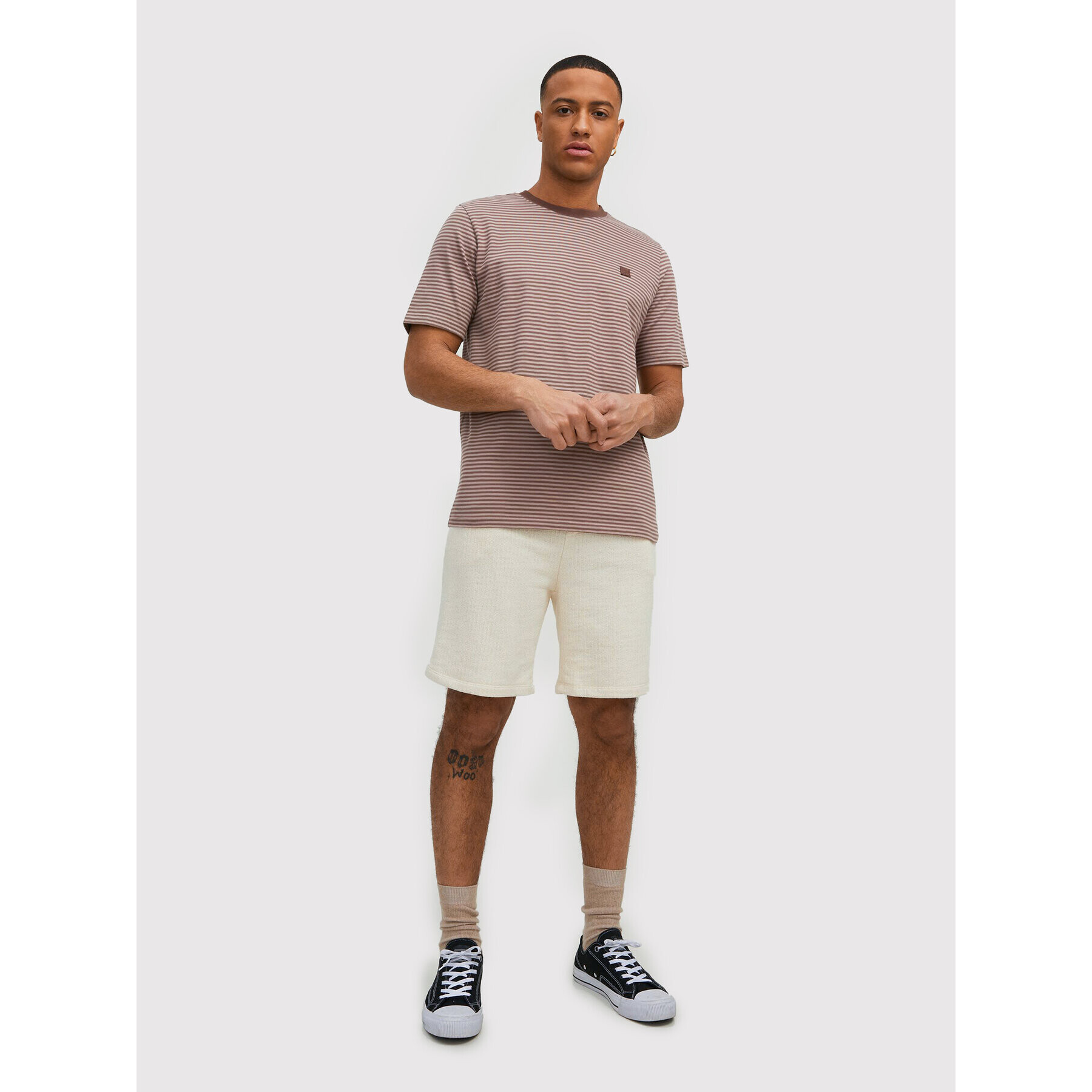 Jack&Jones PREMIUM Тишърт Studio 12188043 Кафяв Regular Fit - Pepit.bg