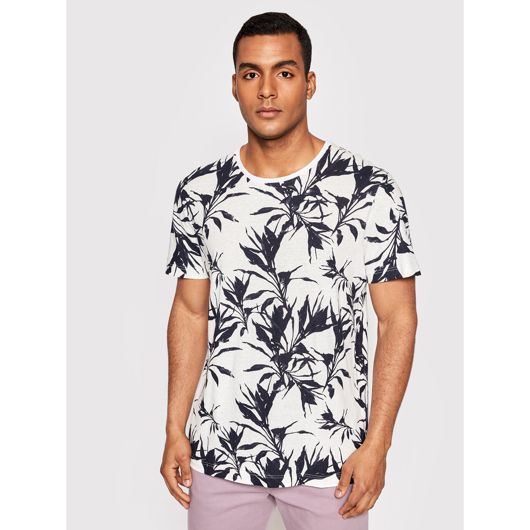 Jack&Jones PREMIUM Тишърт Summer 12204382 Бял Regular Fit - Pepit.bg