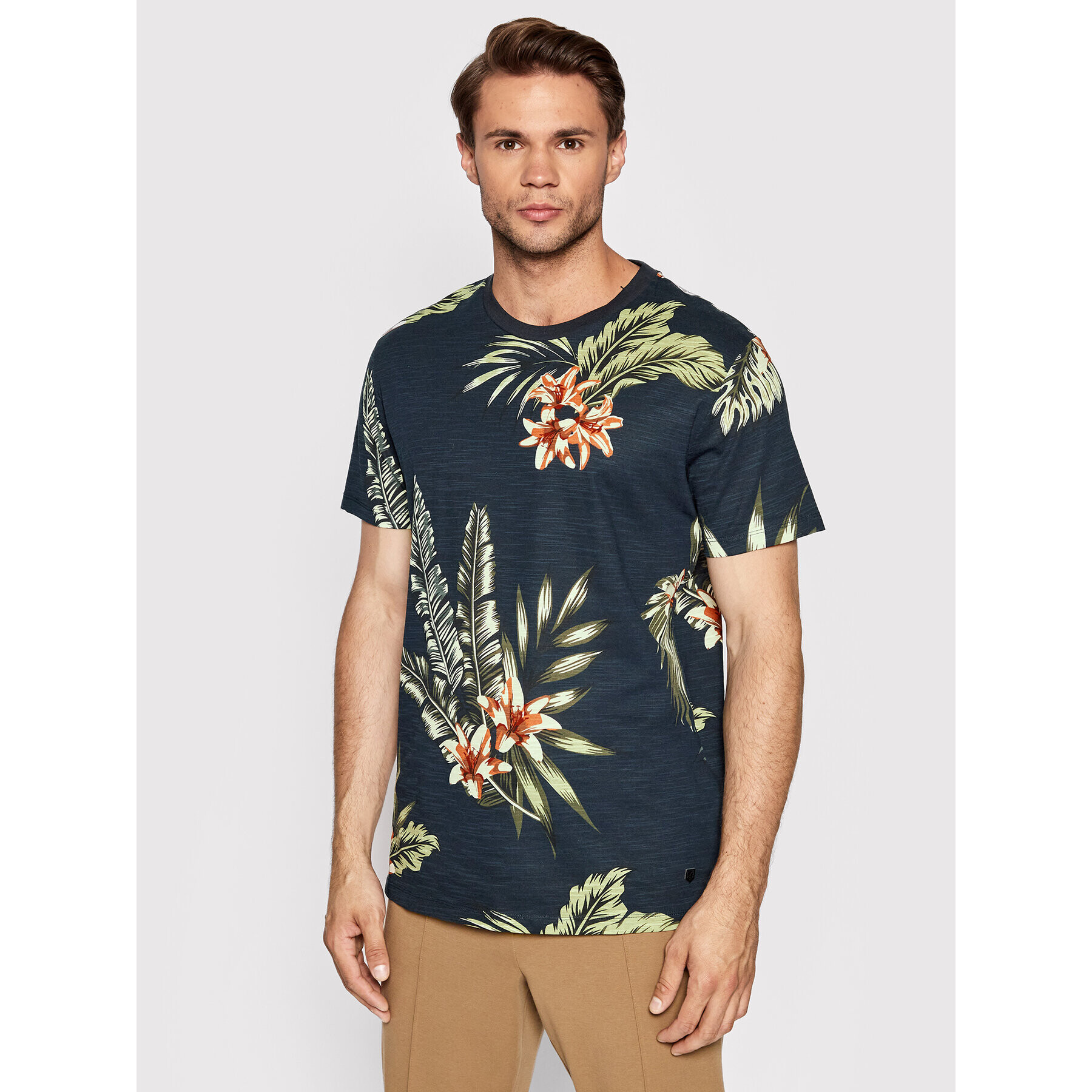 Jack&Jones PREMIUM Тишърт Tropic 12203764 Тъмносин Regular Fit - Pepit.bg