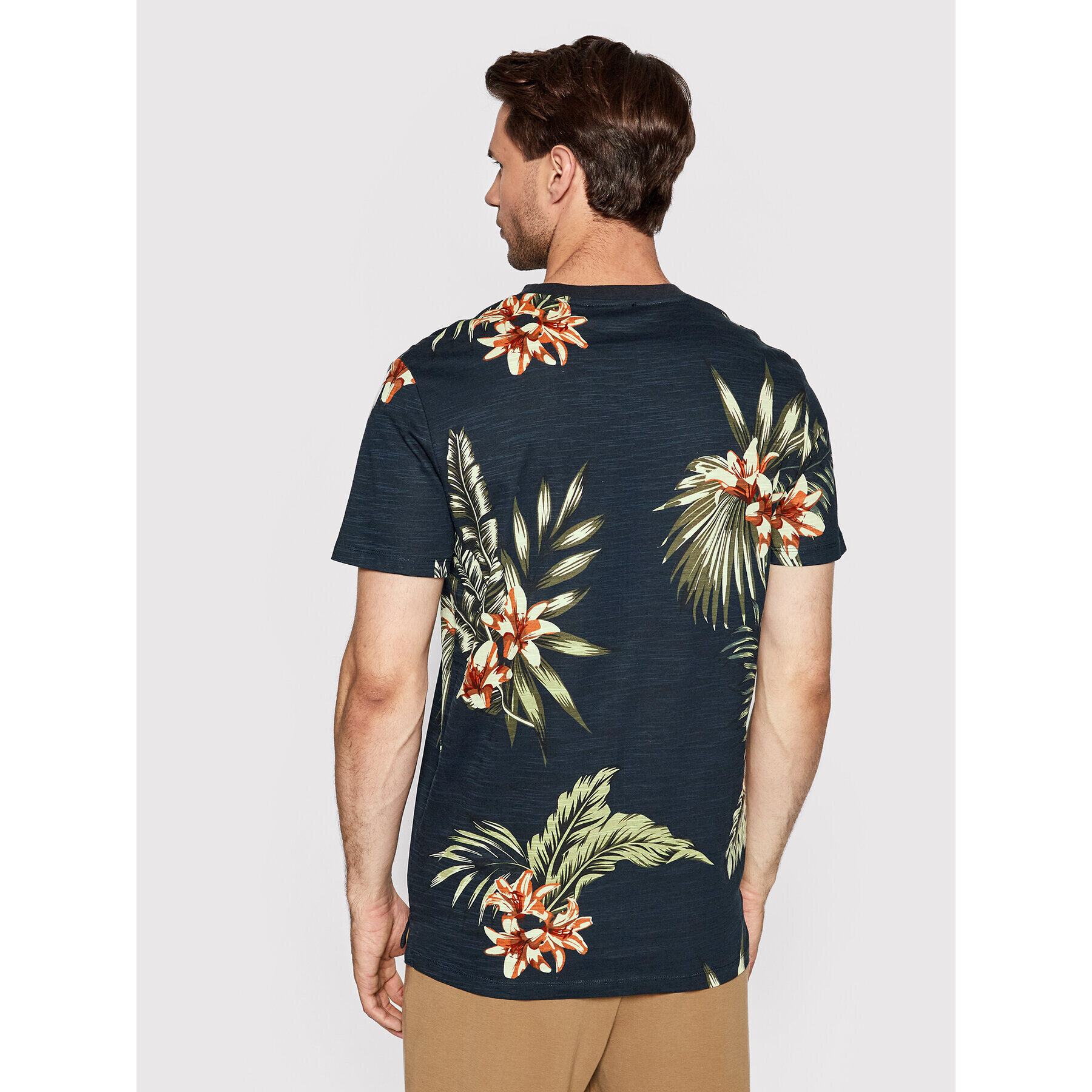 Jack&Jones PREMIUM Тишърт Tropic 12203764 Тъмносин Regular Fit - Pepit.bg