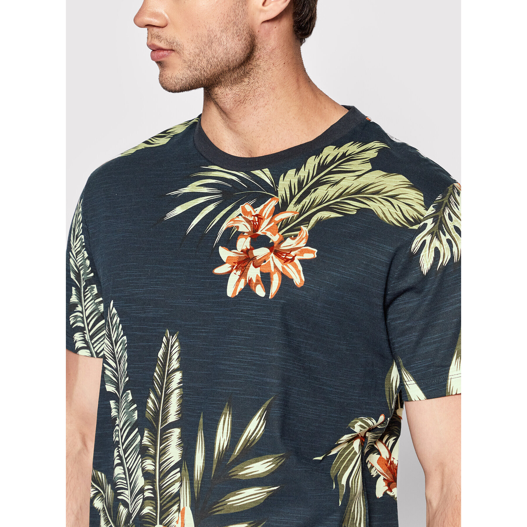 Jack&Jones PREMIUM Тишърт Tropic 12203764 Тъмносин Regular Fit - Pepit.bg