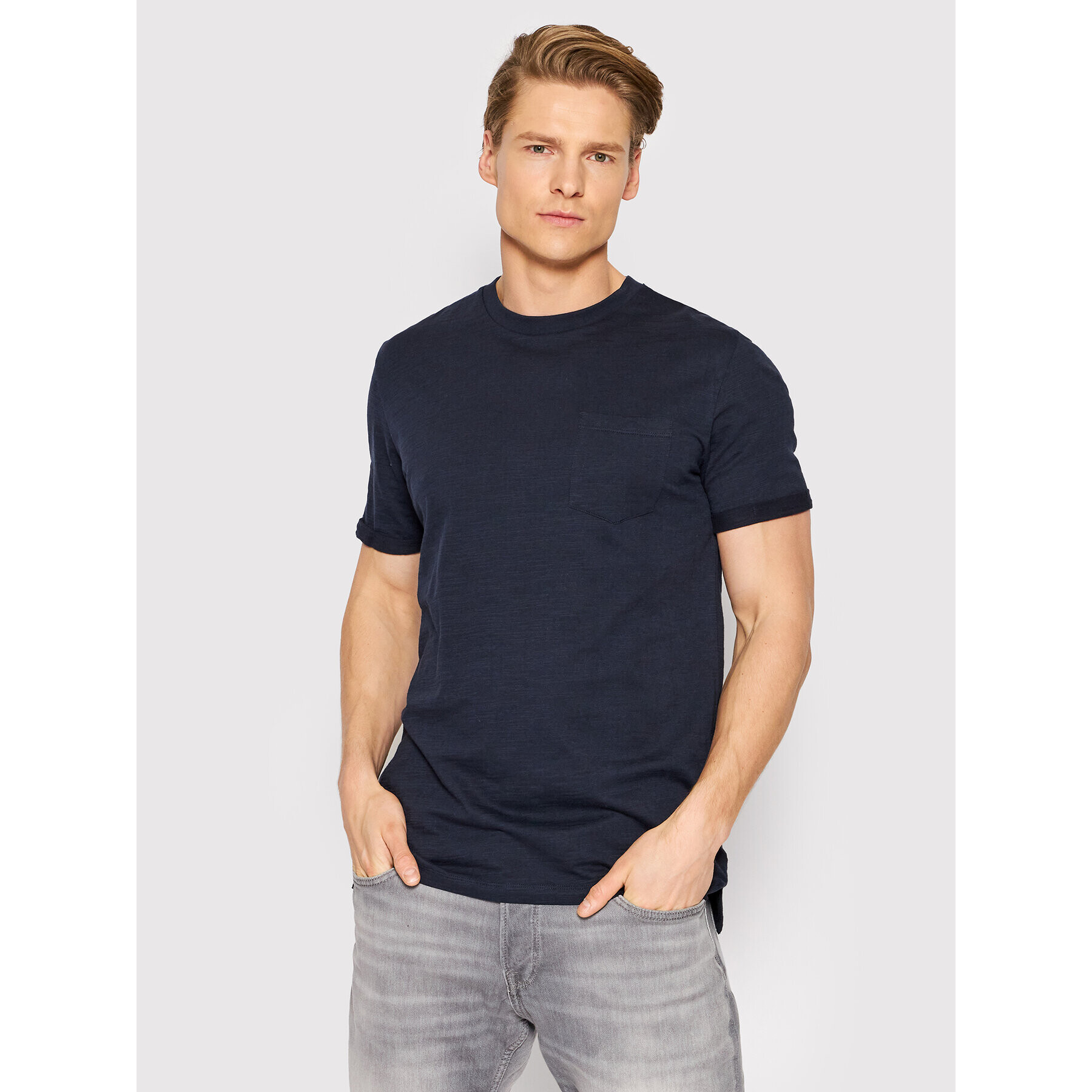 Jack&Jones PREMIUM Тишърт Tropic 12203772 Тъмносин Regular Fit - Pepit.bg