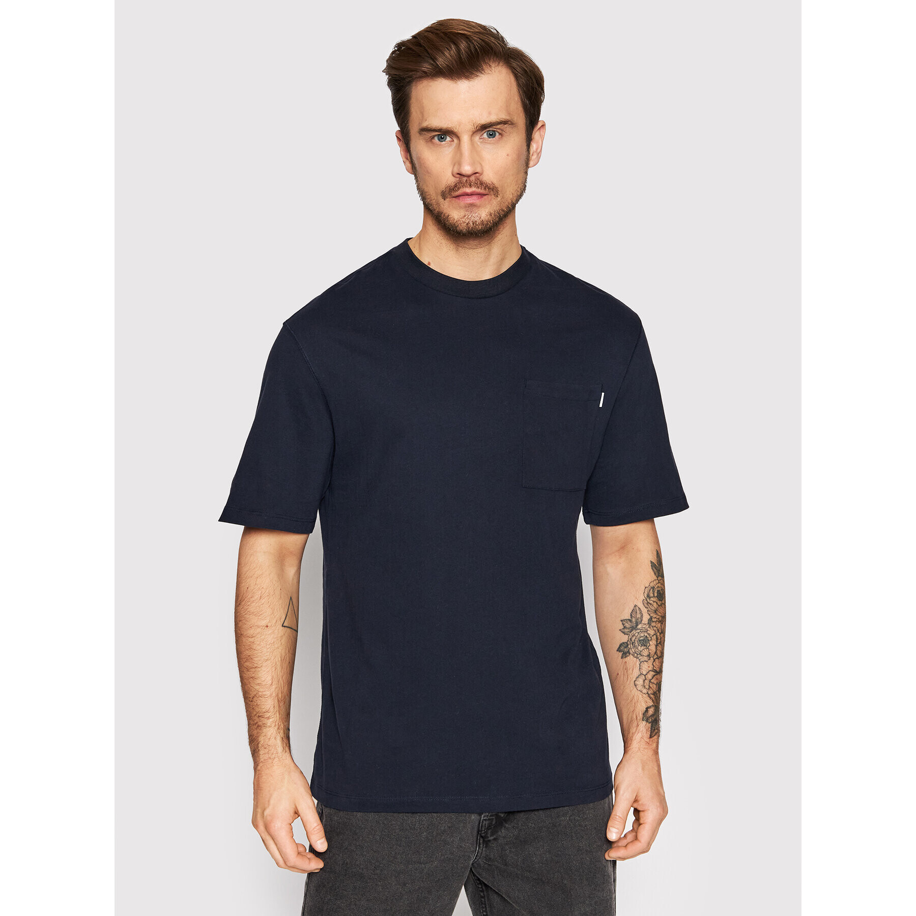 Jack&Jones PREMIUM Тишърт Warren 12199243 Тъмносин Loose Fit - Pepit.bg