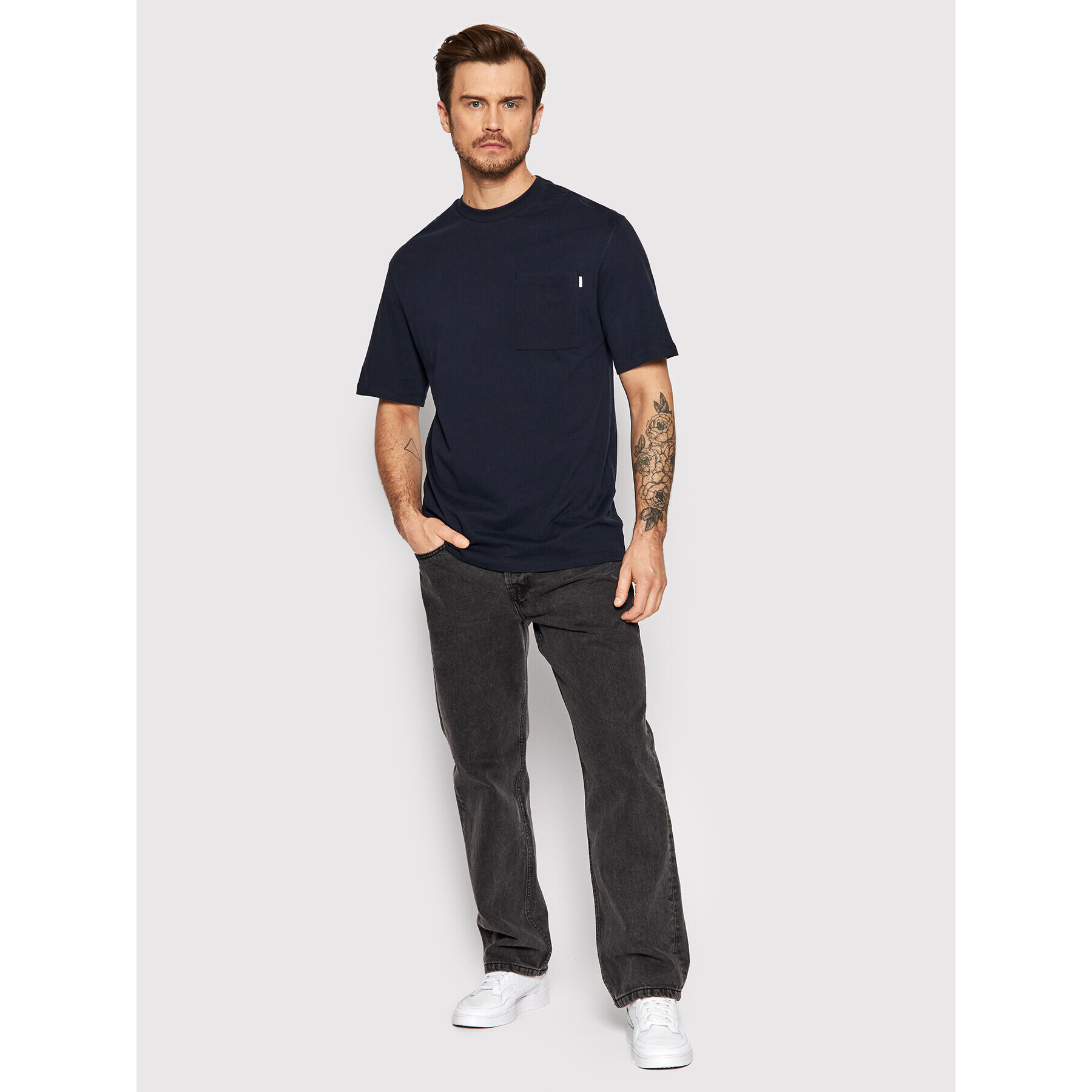 Jack&Jones PREMIUM Тишърт Warren 12199243 Тъмносин Loose Fit - Pepit.bg