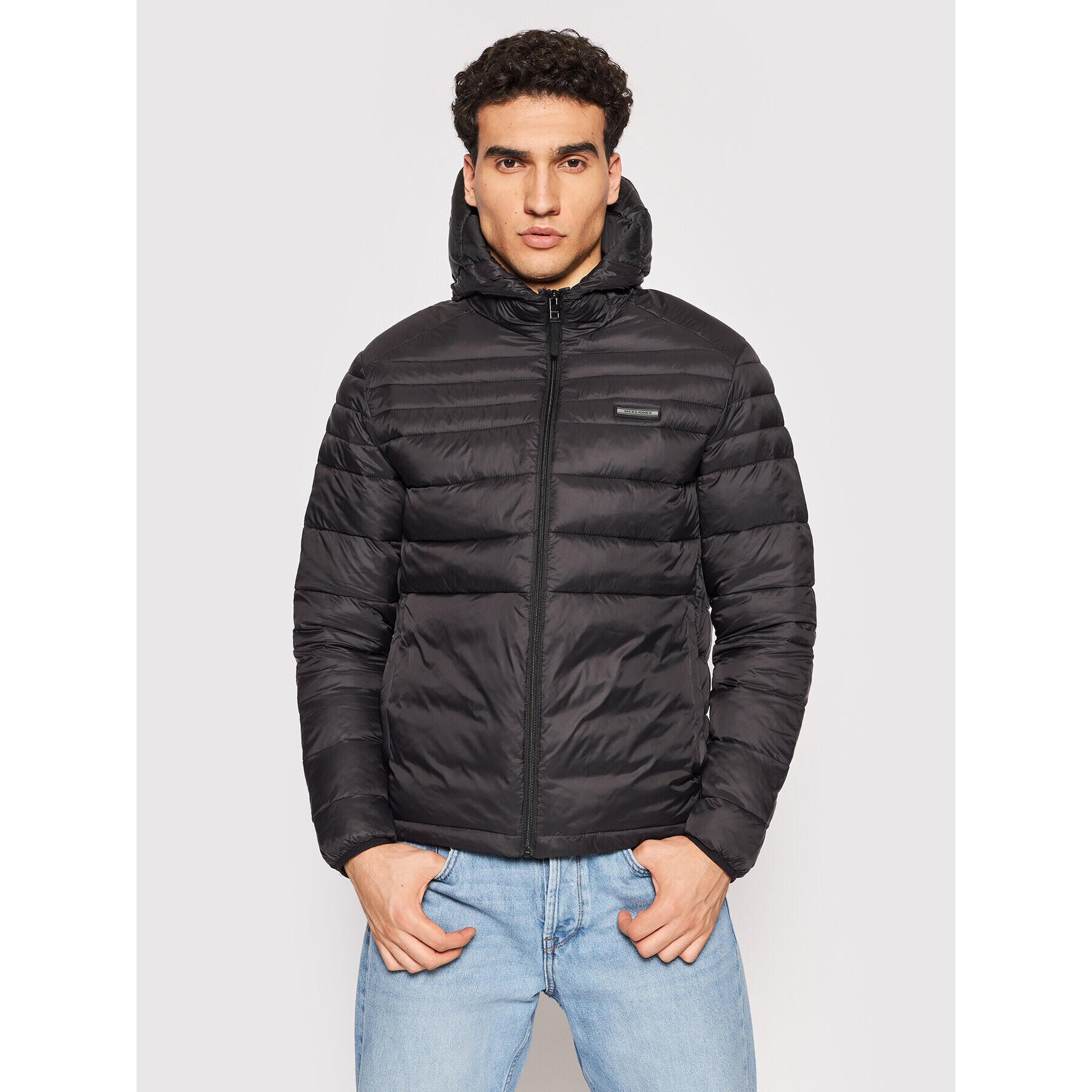 Jack&Jones Пухено яке Ace 12189882 Черен Regular Fit - Pepit.bg