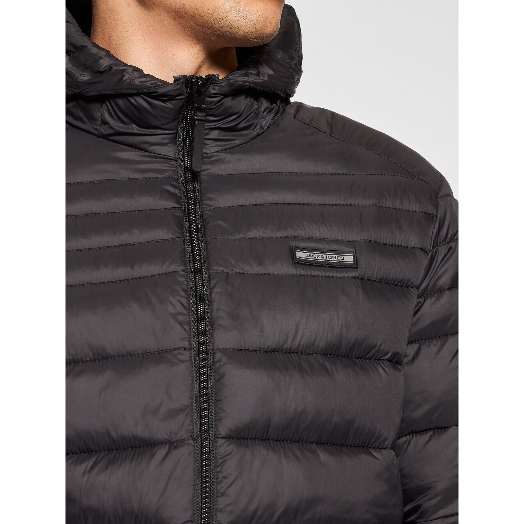 Jack&Jones Пухено яке Ace 12189882 Черен Regular Fit - Pepit.bg