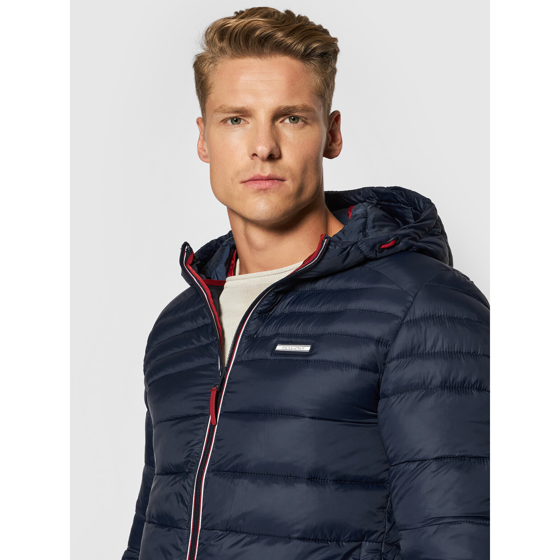 Jack&Jones Пухено яке Ace 12189882 Тъмносин Regular Fit - Pepit.bg