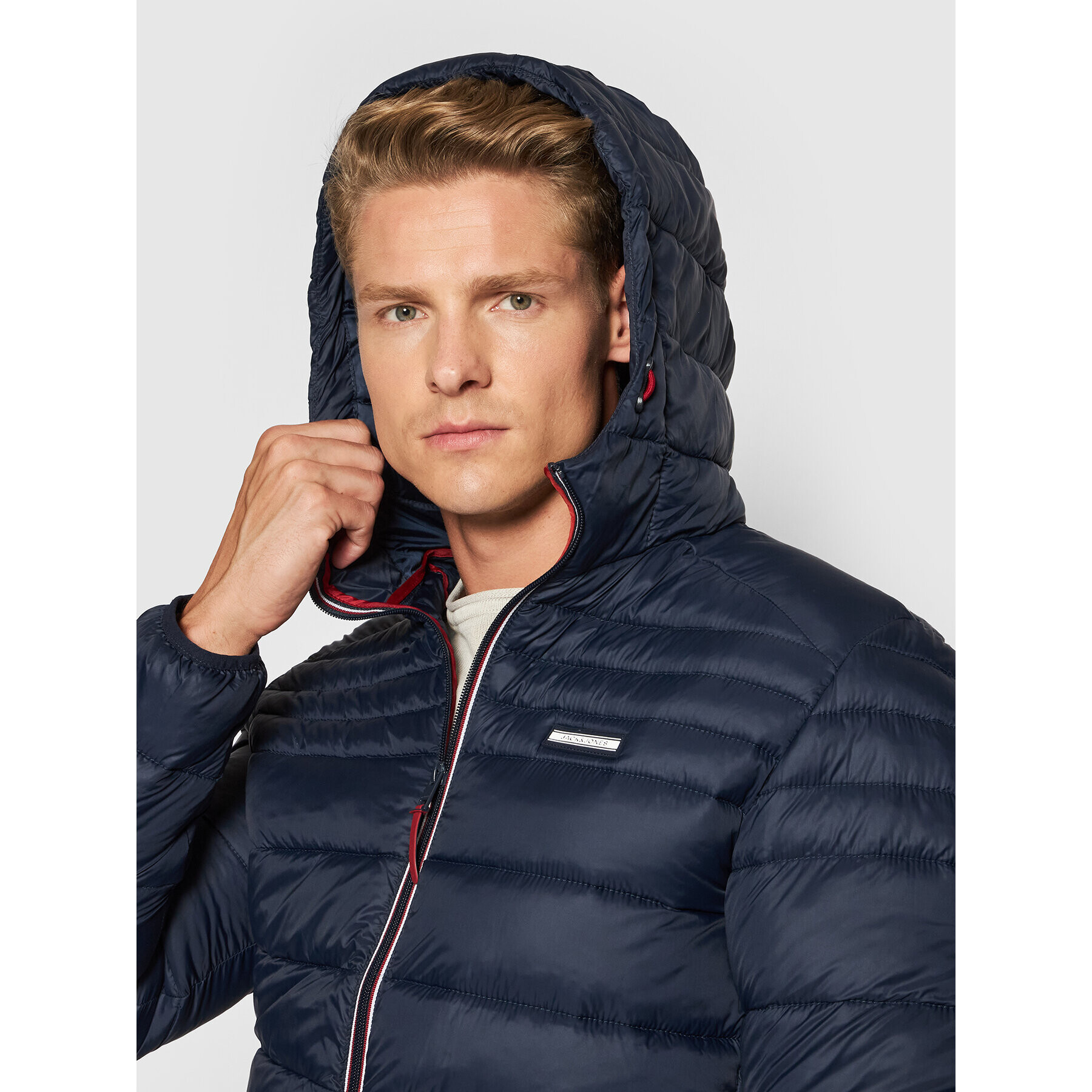 Jack&Jones Пухено яке Ace 12189882 Тъмносин Regular Fit - Pepit.bg