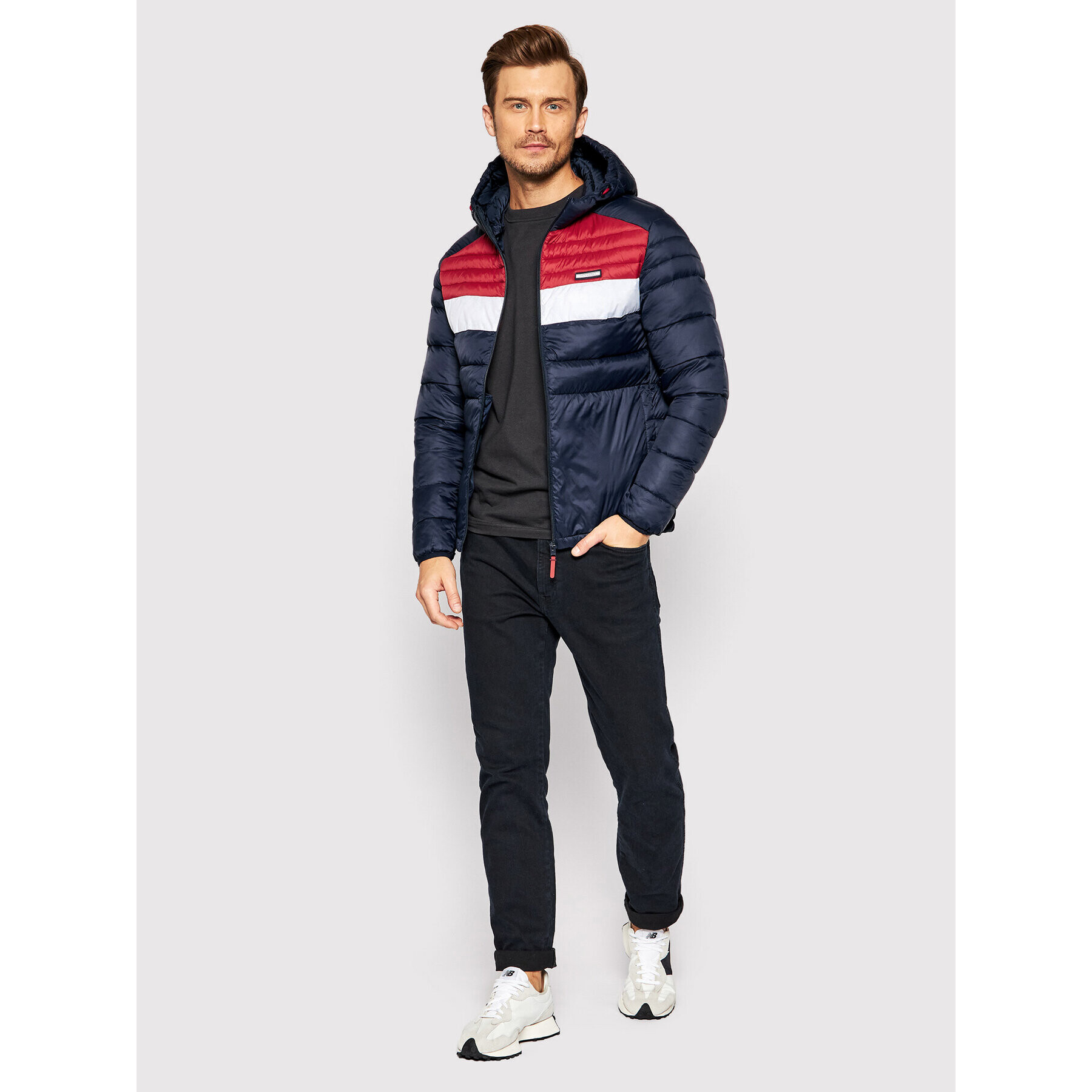 Jack&Jones Пухено яке Ace 12189882 Тъмносин Regular Fit - Pepit.bg