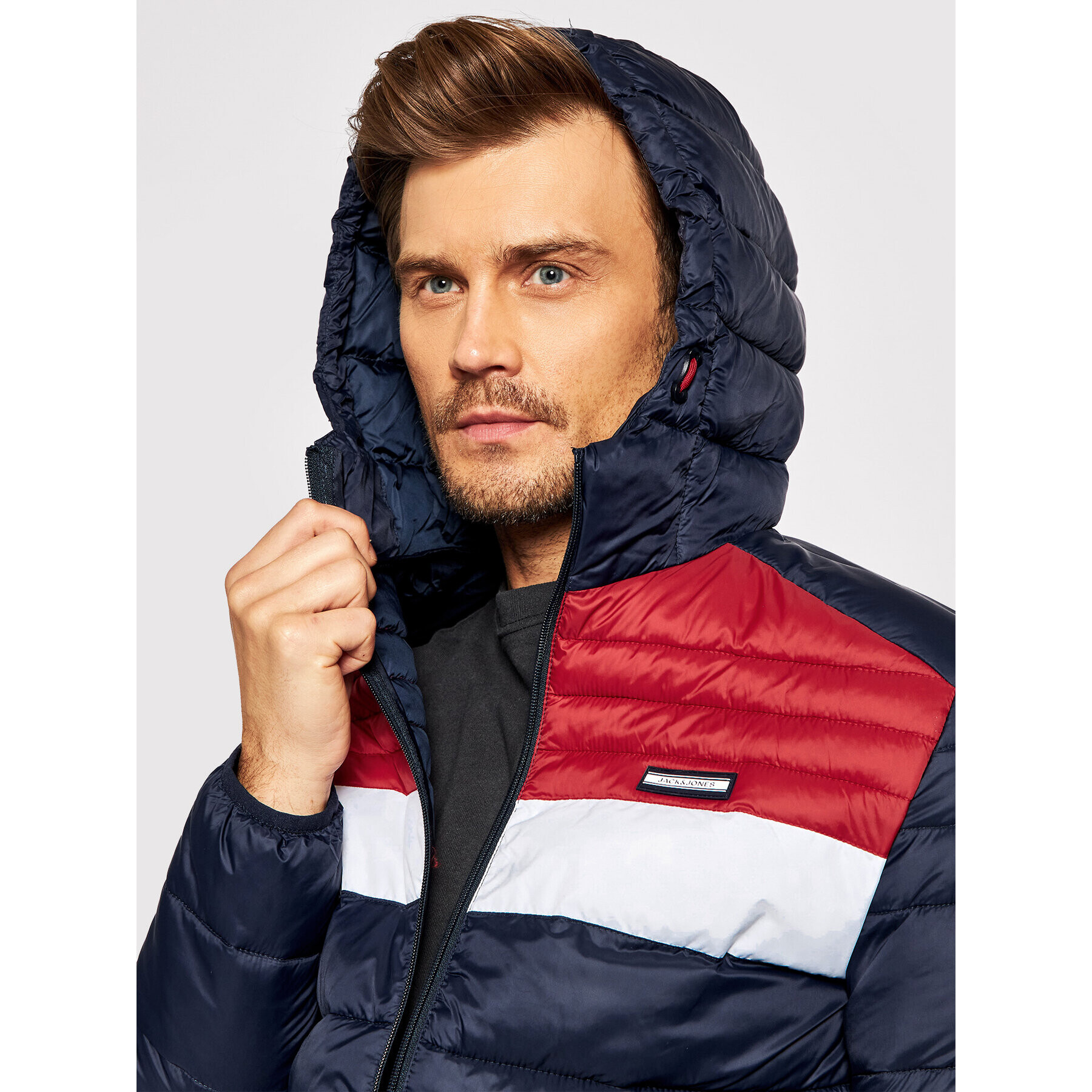 Jack&Jones Пухено яке Ace 12189882 Тъмносин Regular Fit - Pepit.bg