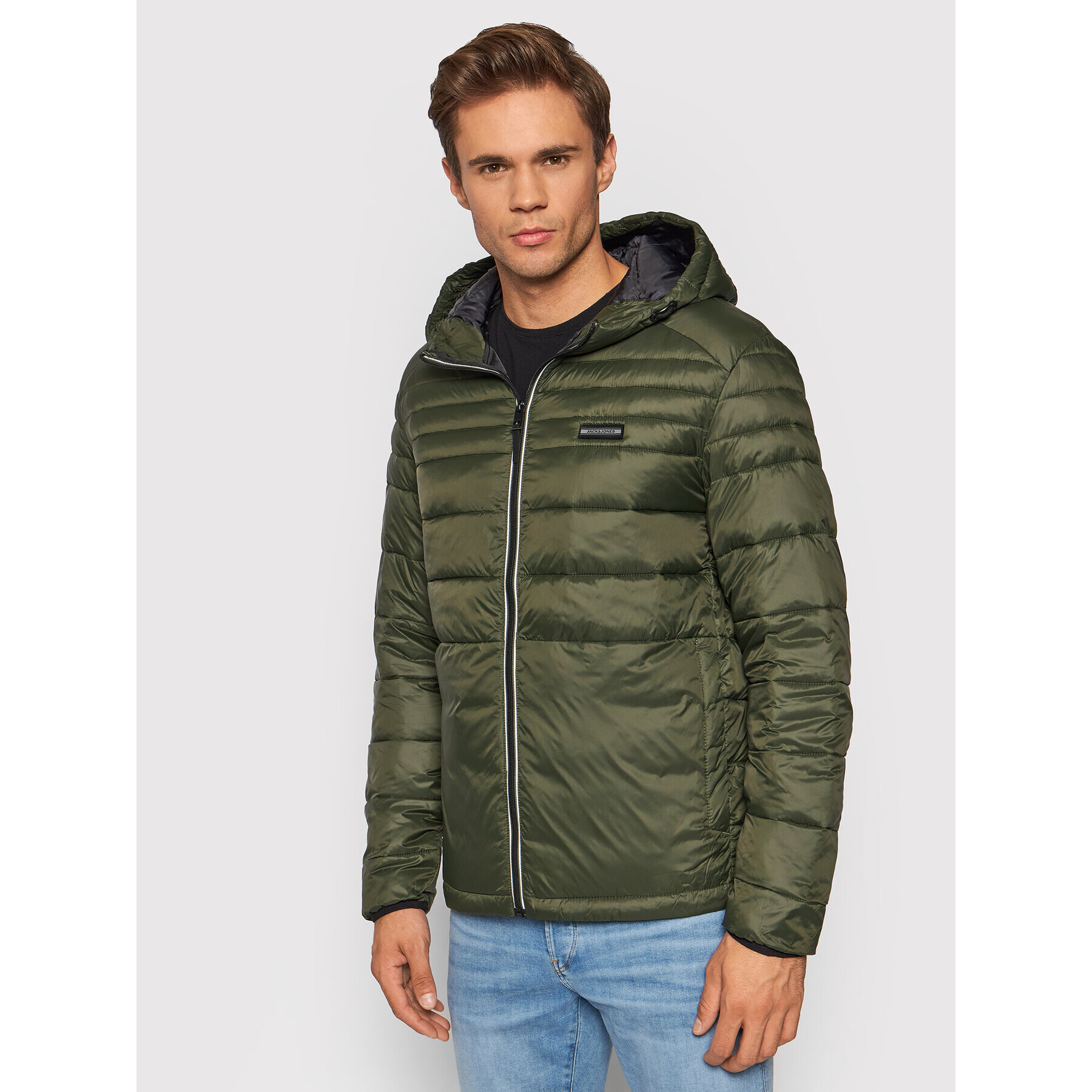 Jack&Jones Пухено яке Ace 12189882 Зелен Regular Fit - Pepit.bg