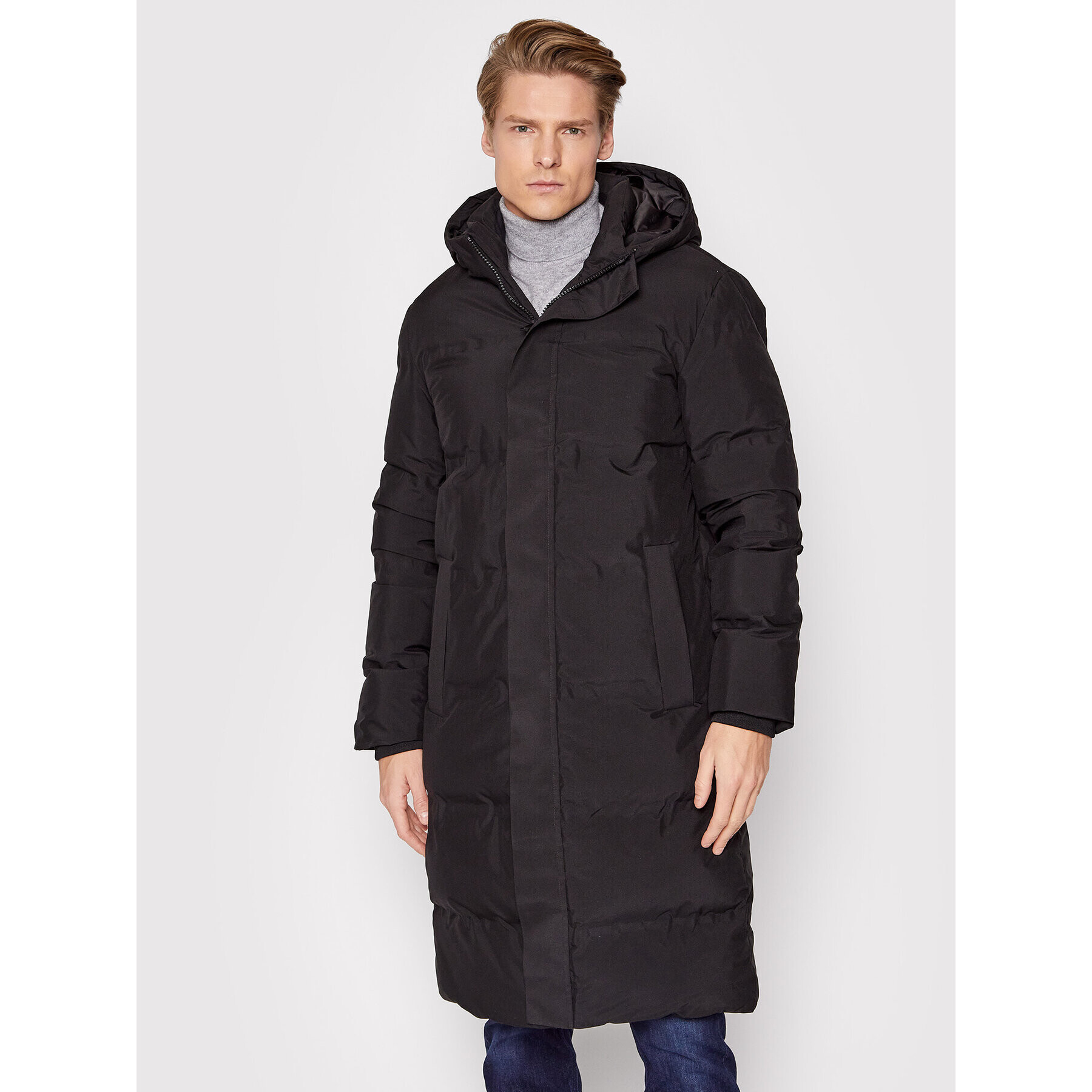 Jack&Jones Пухено яке Blashade 12199317 Черен Regular Fit - Pepit.bg