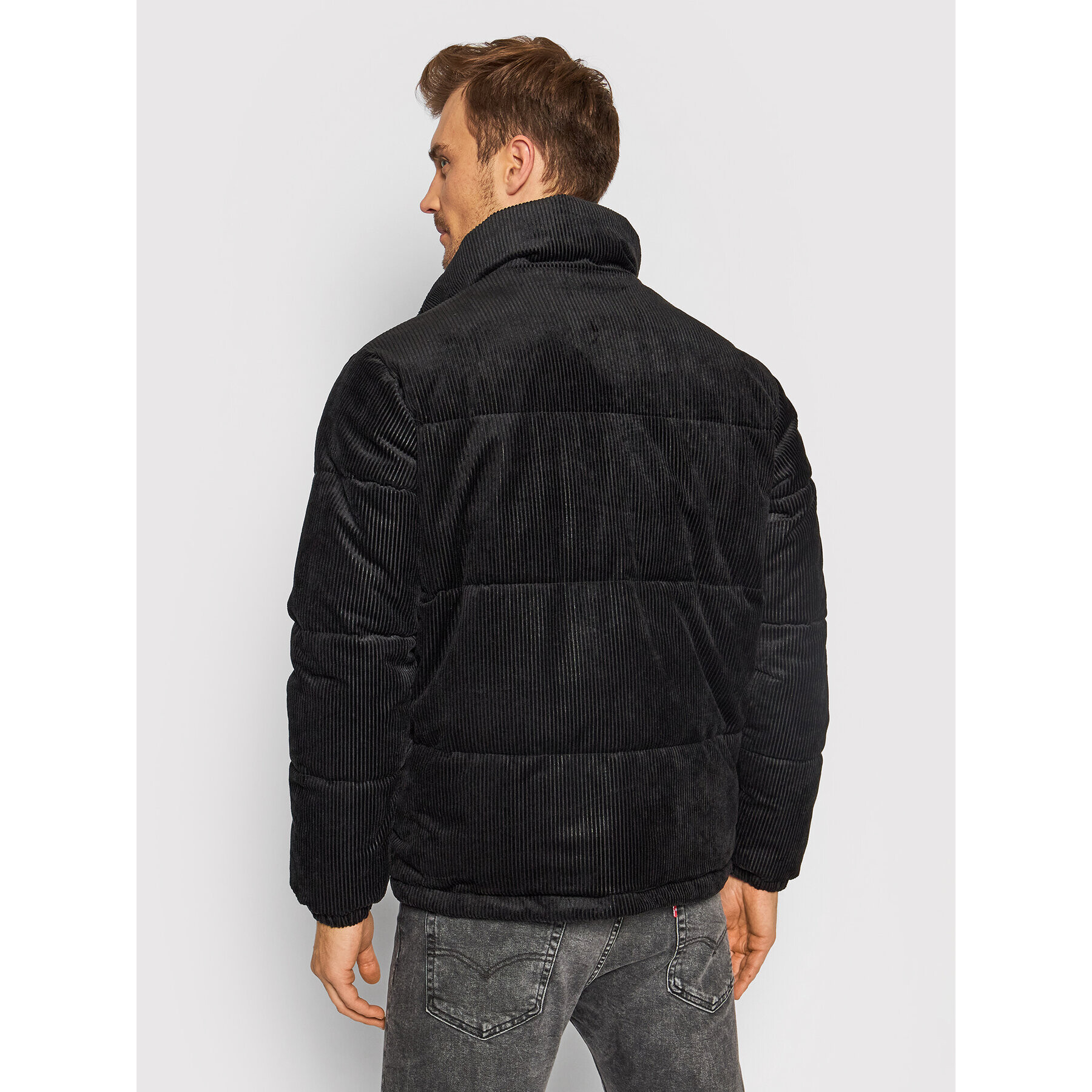 Jack&Jones Пухено яке Caden 12198180 Черен Regular Fit - Pepit.bg