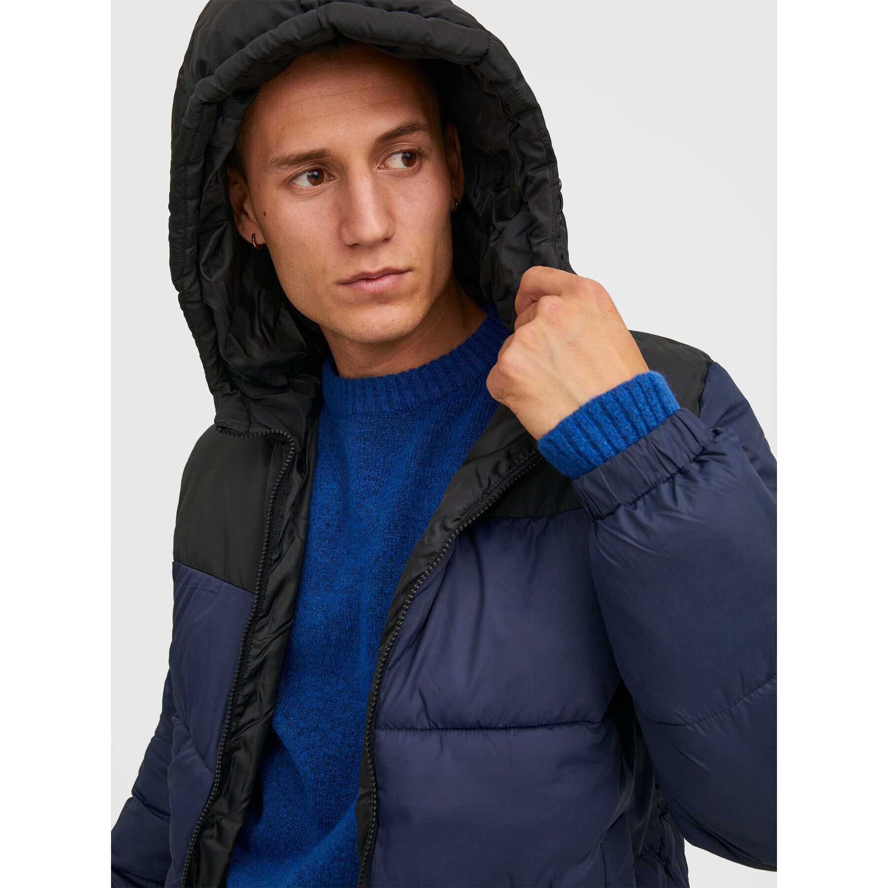 Jack&Jones Пухено яке Chili 12212212 Тъмносин Regular Fit - Pepit.bg