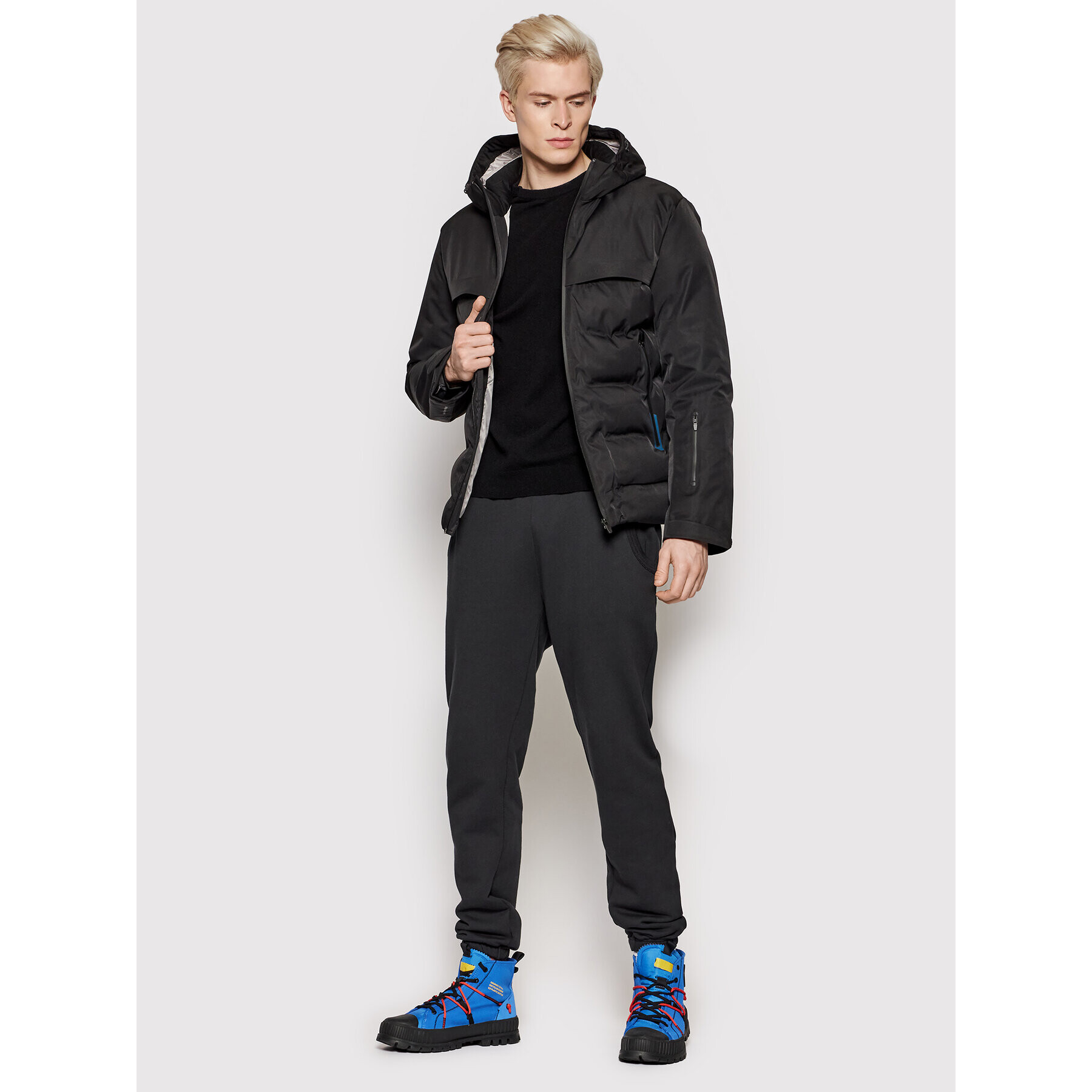 Jack&Jones Пухено яке Darwin 12193195 Черен Regular Fit - Pepit.bg