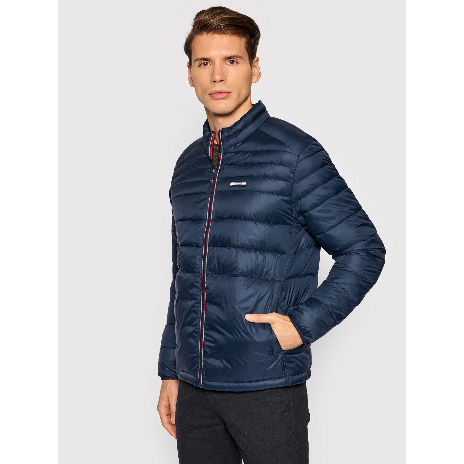 Jack&Jones Пухено яке Eace 12189878 Тъмносин Regular Fit - Pepit.bg