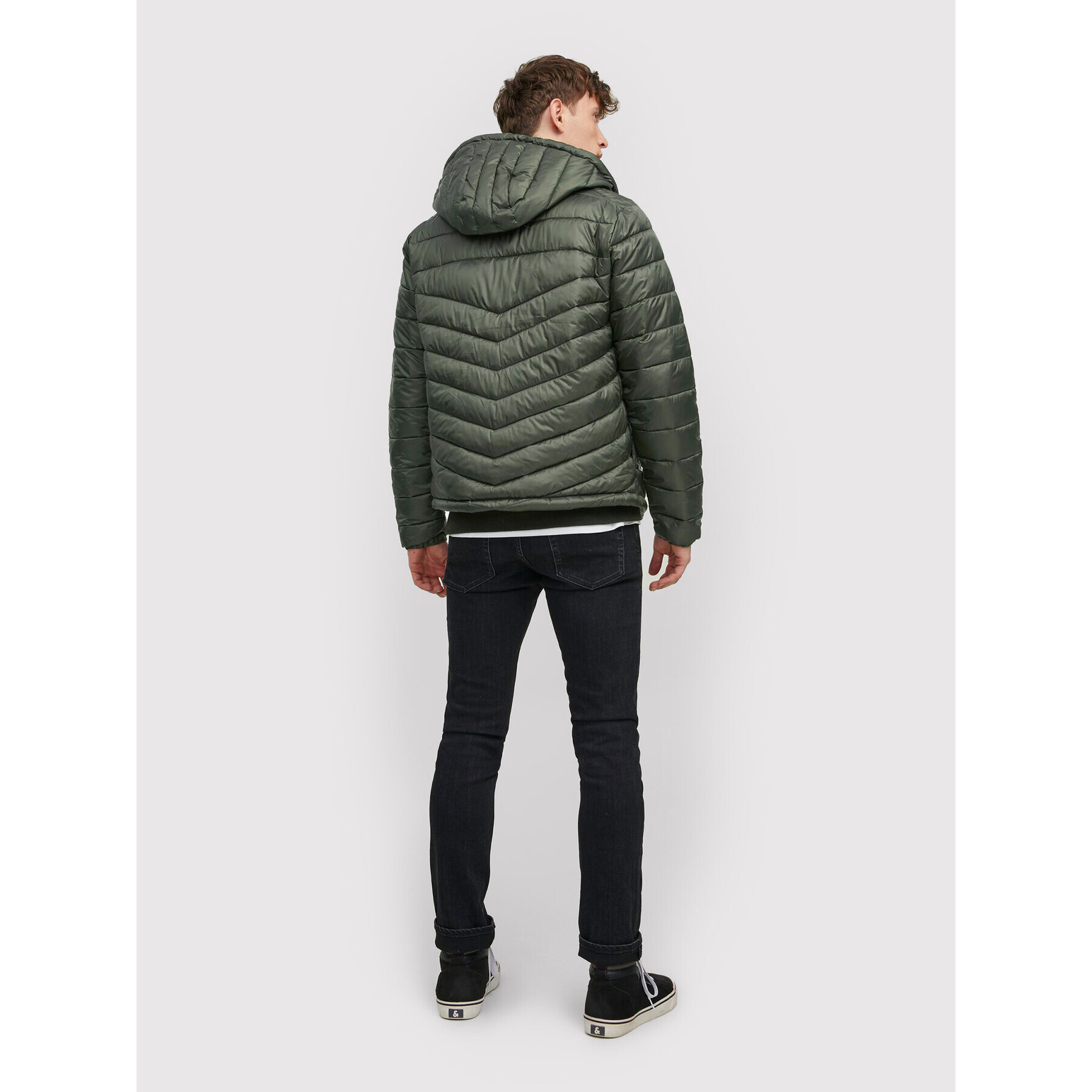 Jack&Jones Пухено яке Hero 12211785 Зелен Regular Fit - Pepit.bg