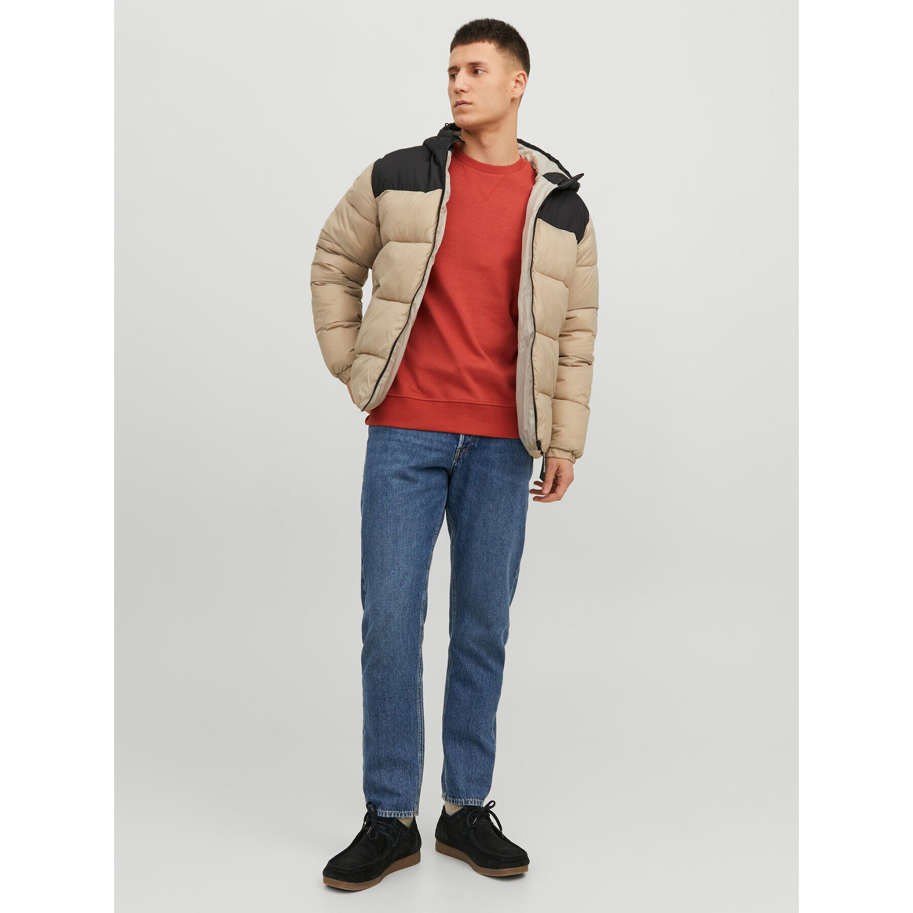 Jack&Jones Пухено яке 12235859 Бежов Regular Fit - Pepit.bg