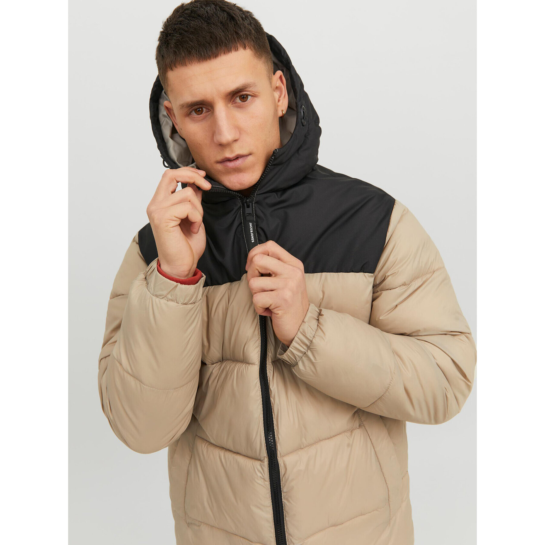 Jack&Jones Пухено яке 12235859 Бежов Regular Fit - Pepit.bg