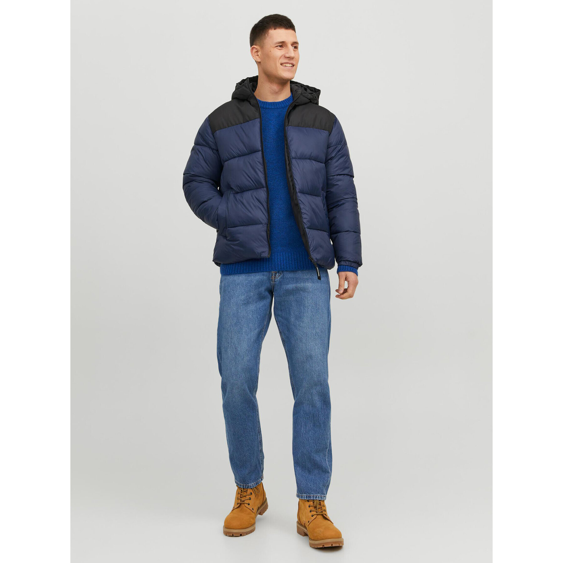 Jack&Jones Пухено яке 12235859 Тъмносин Regular Fit - Pepit.bg