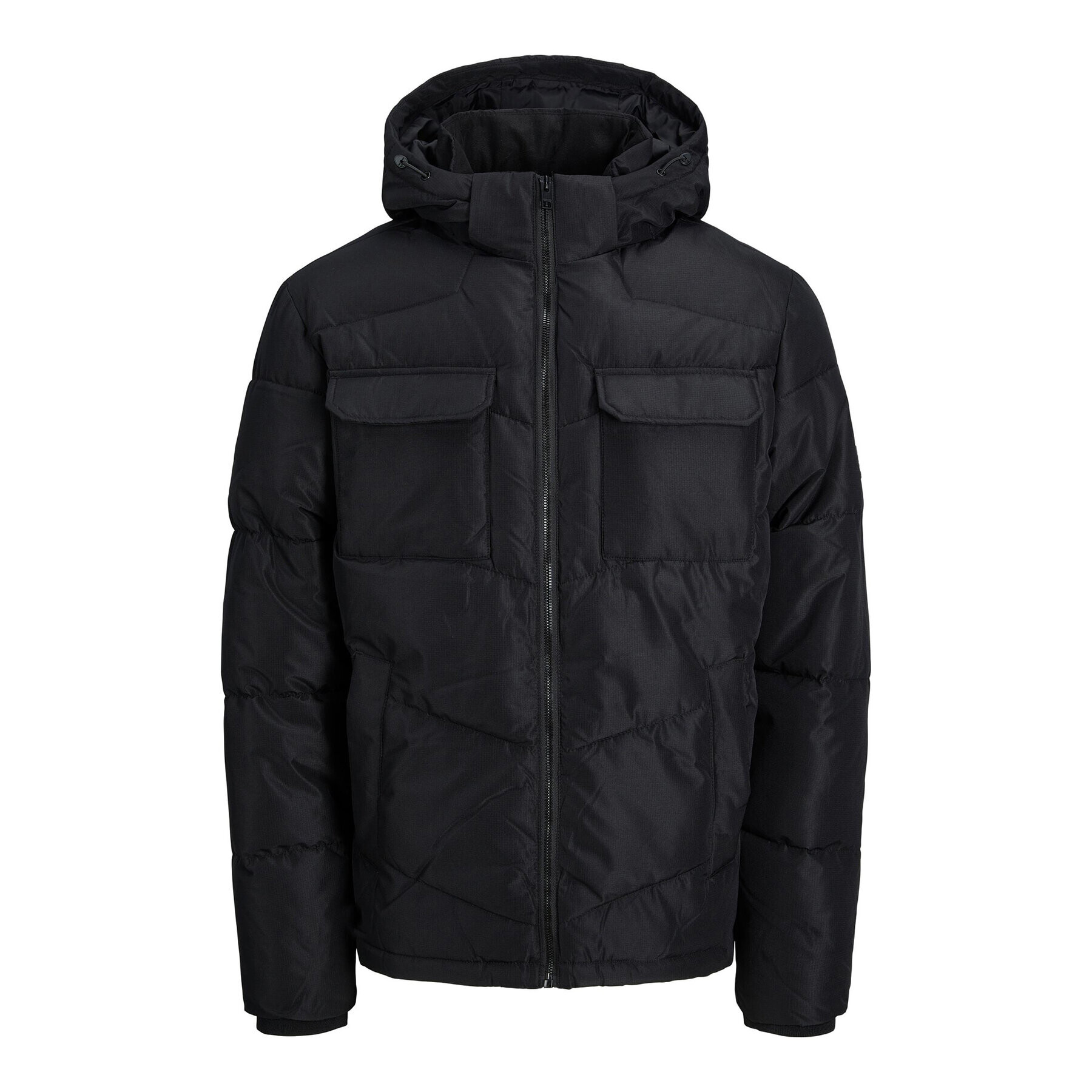 Jack&Jones Пухено яке 12236044 Черен Regular Fit - Pepit.bg