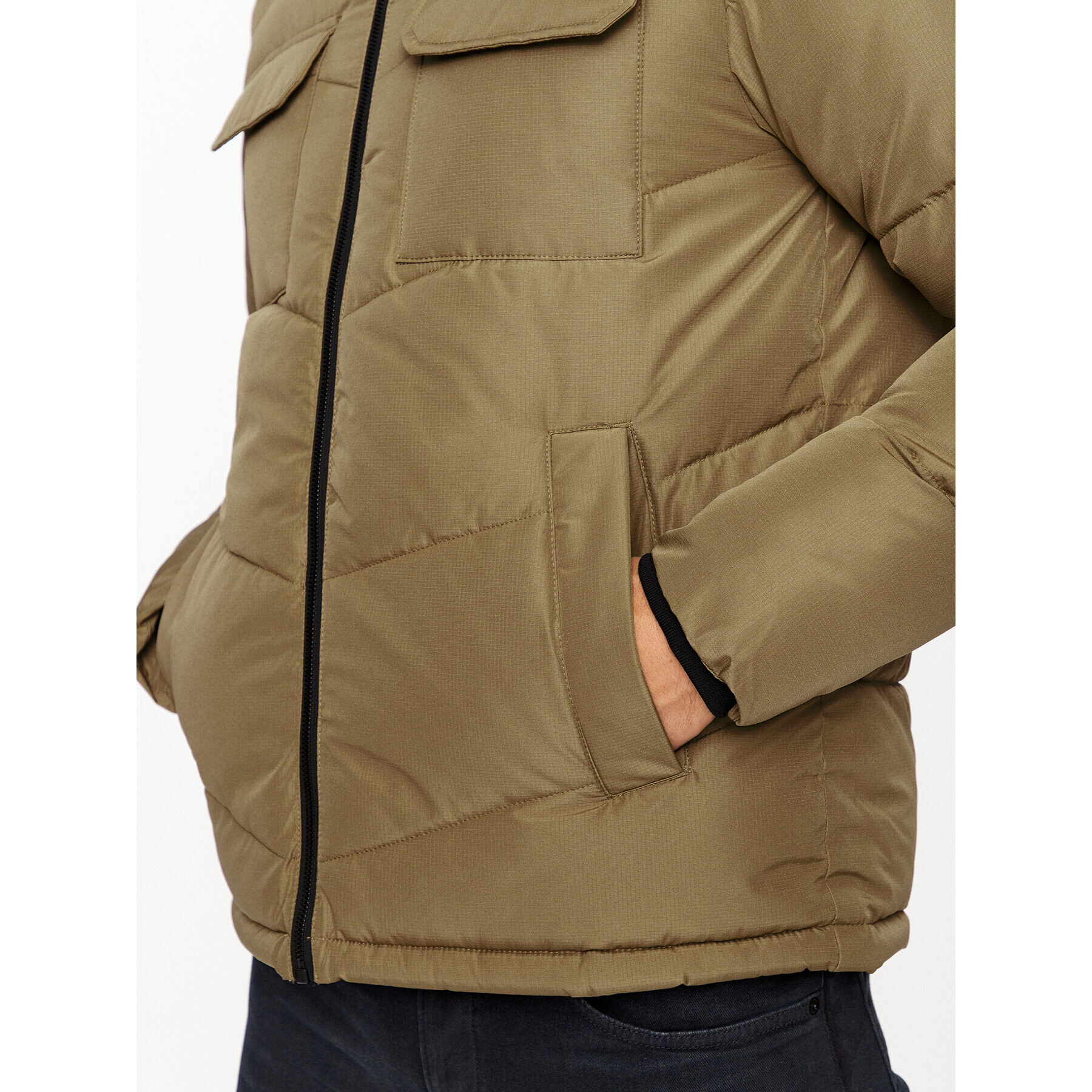 Jack&Jones Пухено яке 12236044 Кафяв Regular Fit - Pepit.bg