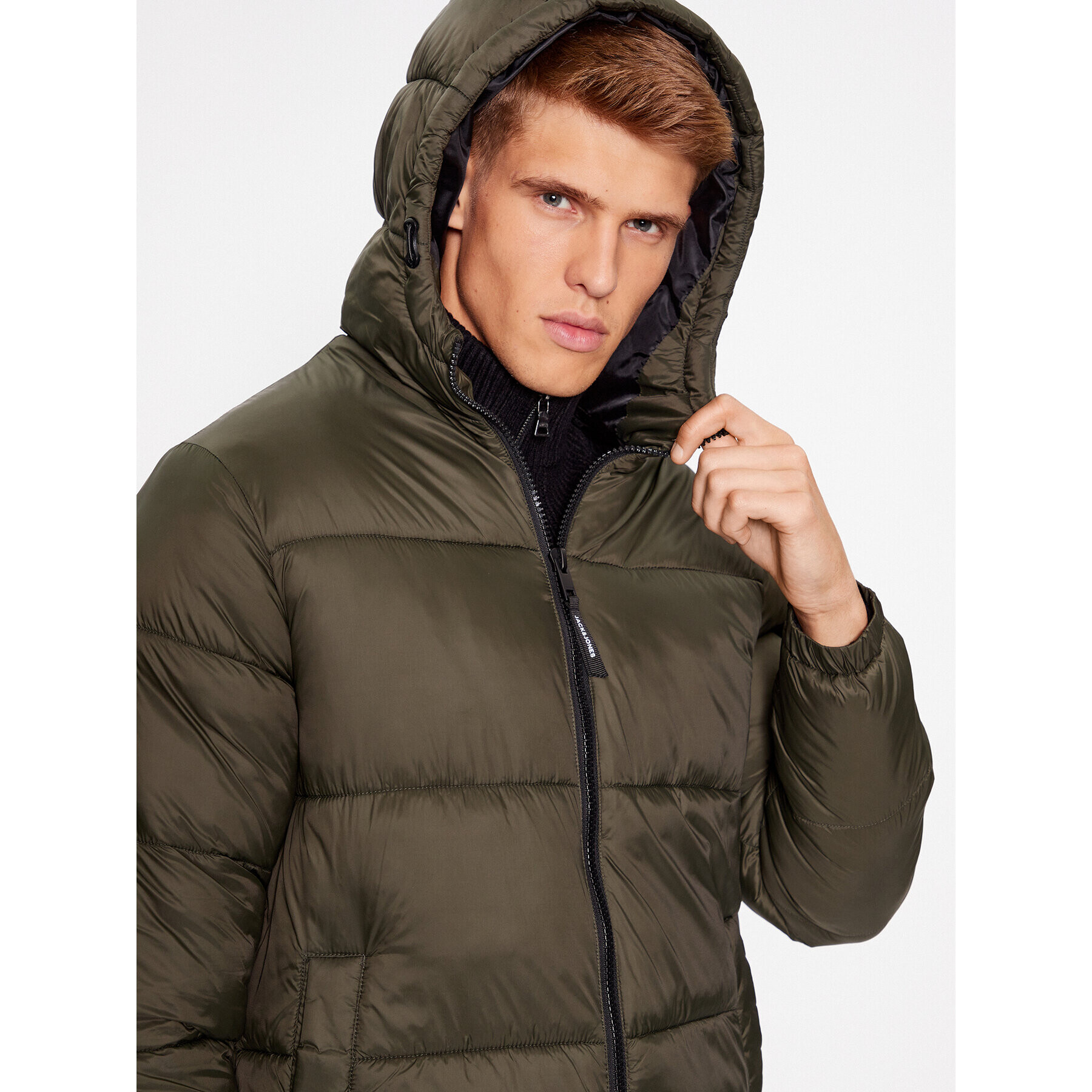 Jack&Jones Пухено яке 12236052 Зелен Regular Fit - Pepit.bg