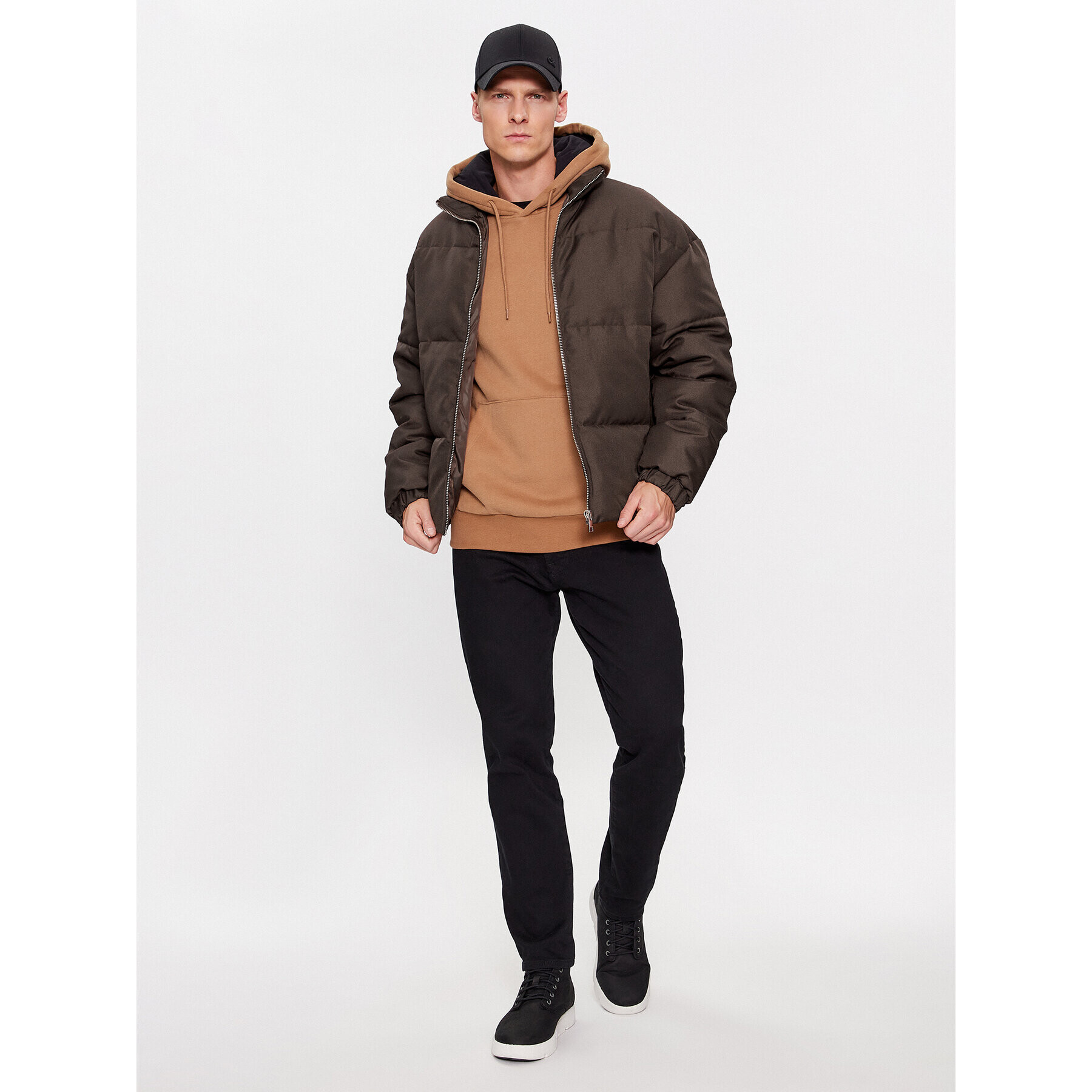 Jack&Jones Пухено яке 12236056 Кафяв Regular Fit - Pepit.bg