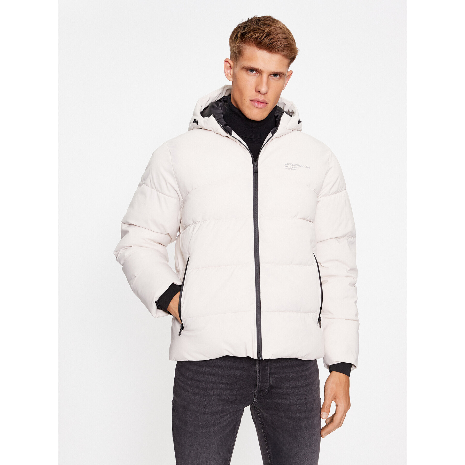 Jack&Jones Пухено яке 12236065 Екрю Regular Fit - Pepit.bg