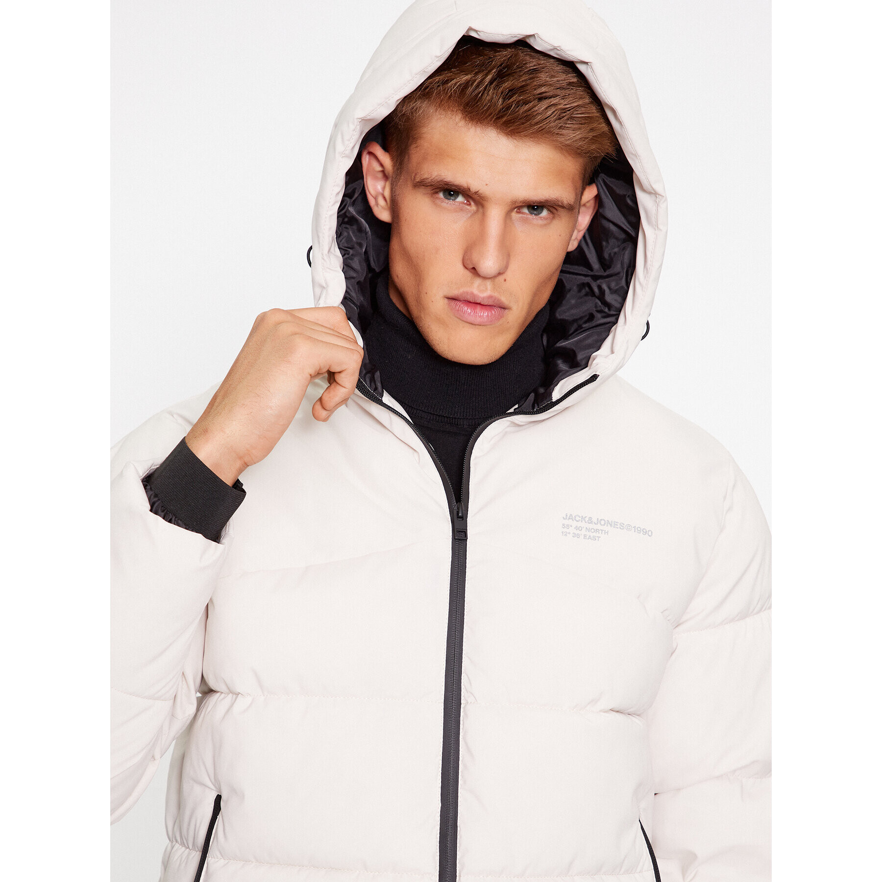 Jack&Jones Пухено яке 12236065 Екрю Regular Fit - Pepit.bg