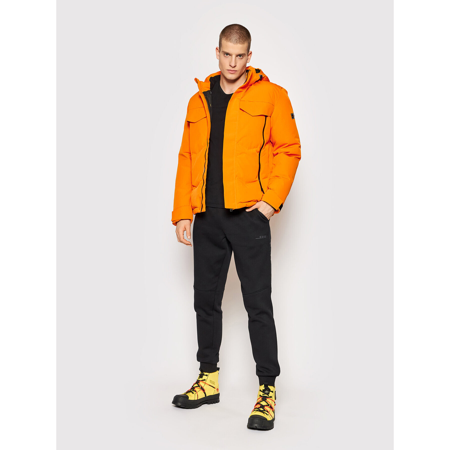 Jack&Jones Пухено яке Conrad 12193193 Оранжев Regular Fit - Pepit.bg