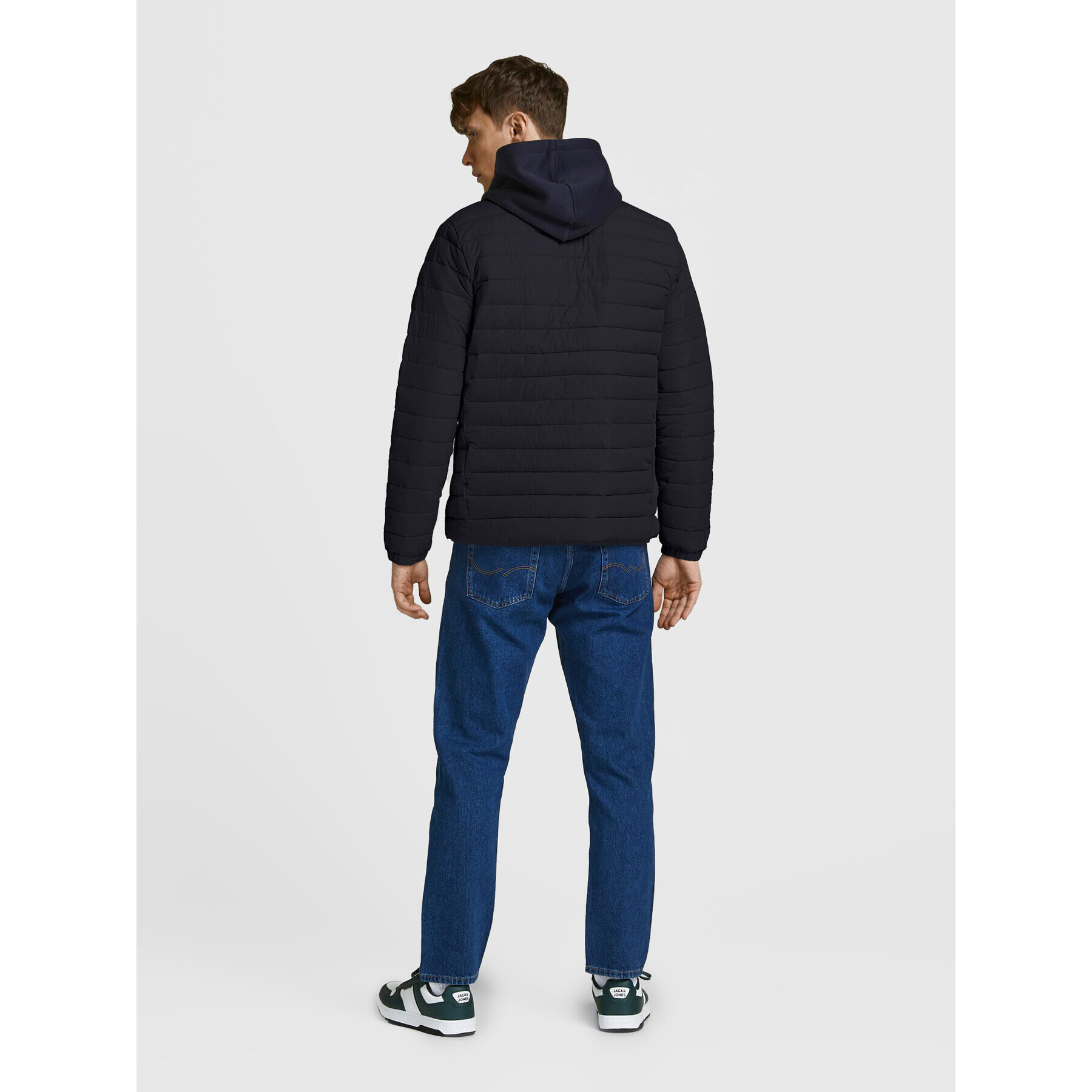 Jack&Jones Пухено яке Recycle 12211129 Черен Regular Fit - Pepit.bg