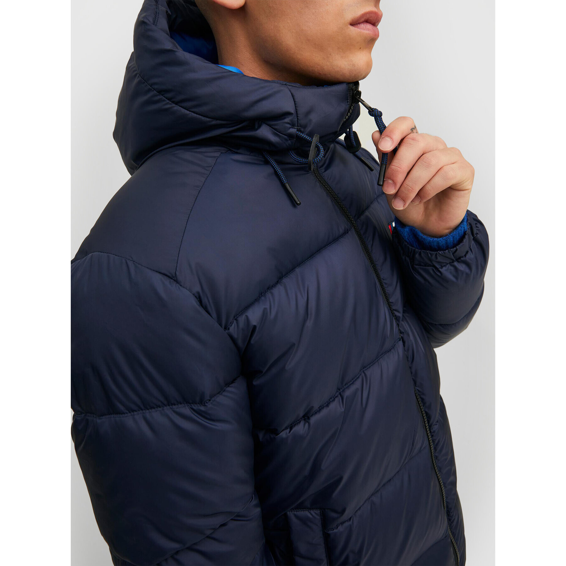 Jack&Jones Пухено яке Slope 12215147 Тъмносин Regular Fit - Pepit.bg