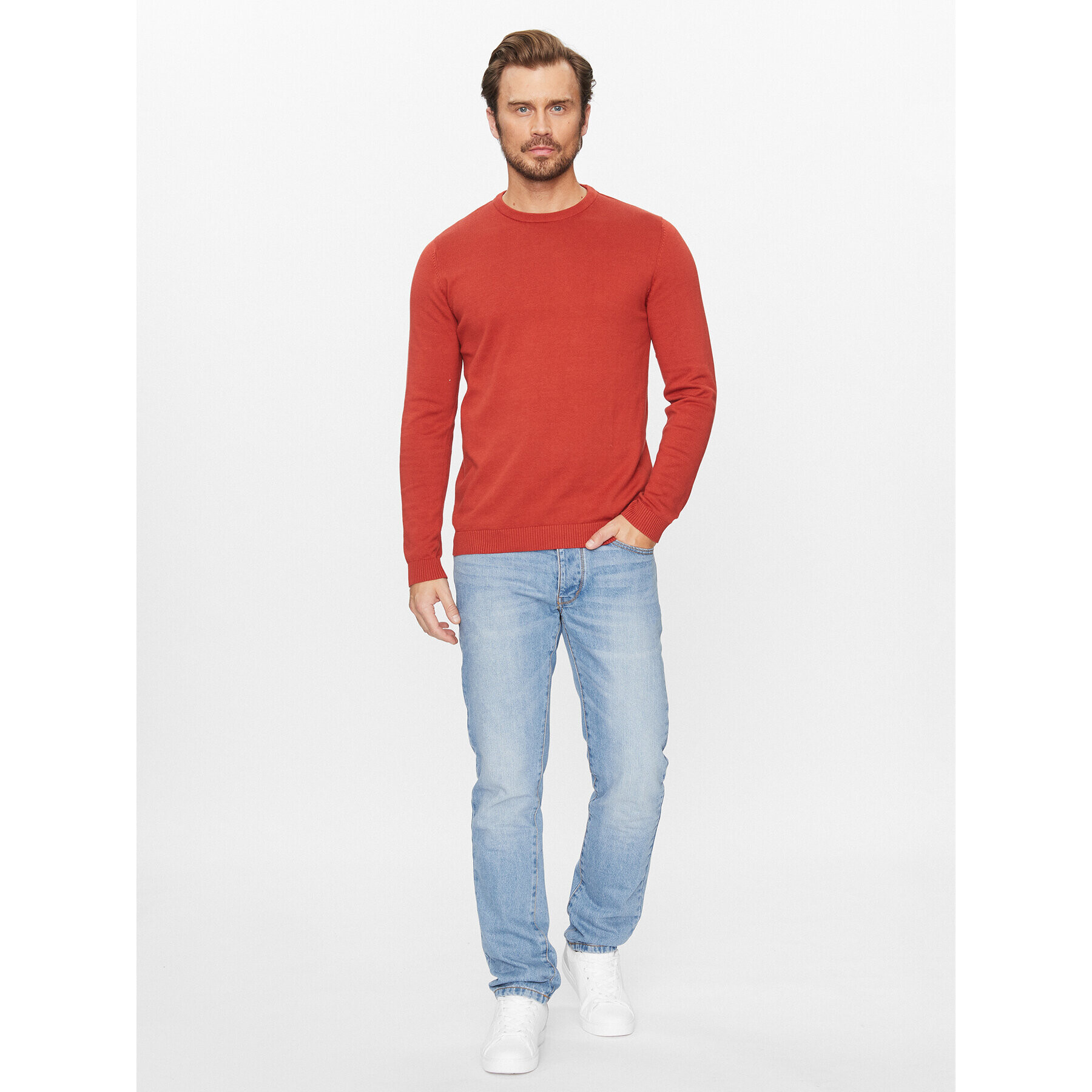 Jack&Jones Пуловер 12137190 Червен Regular Fit - Pepit.bg