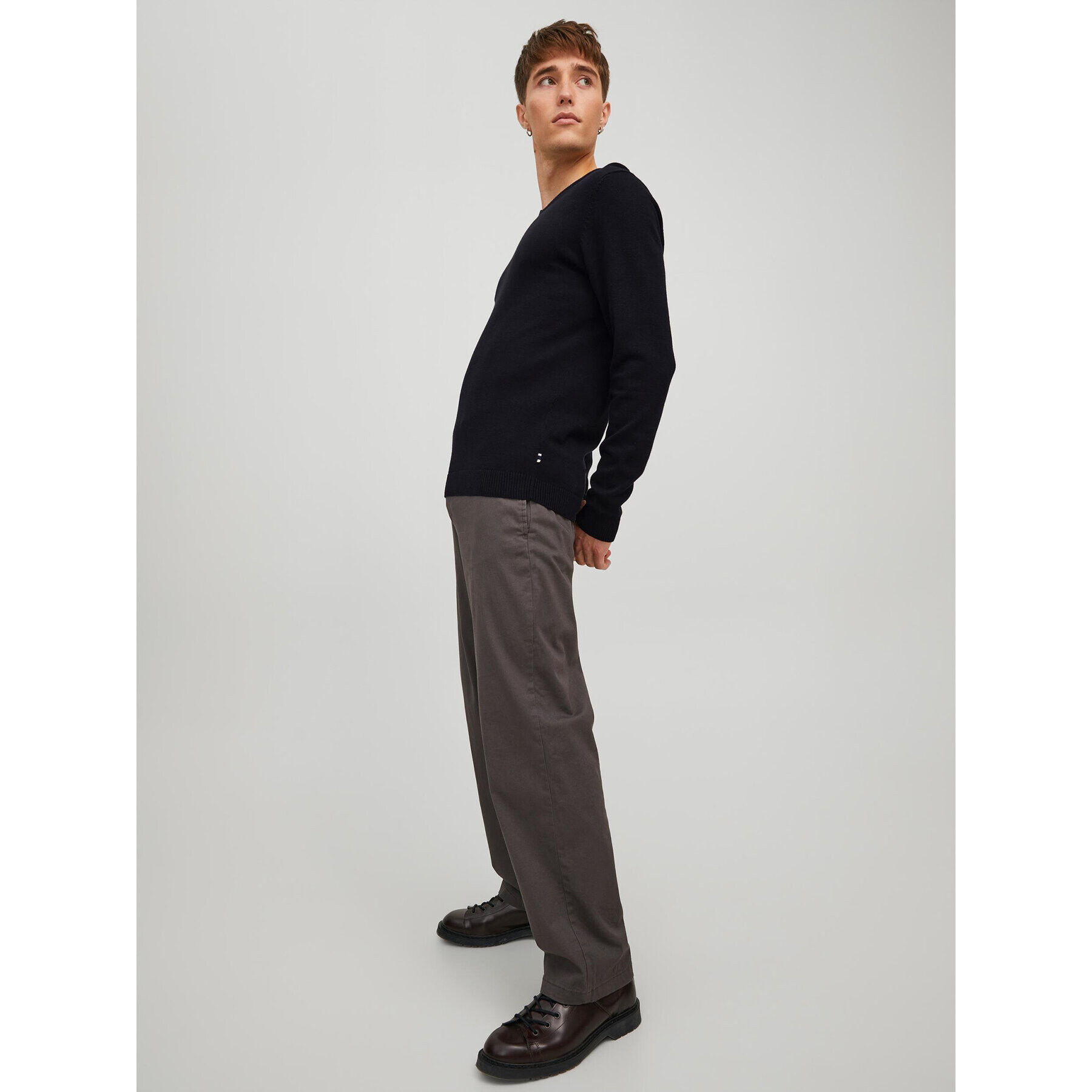 Jack&Jones Пуловер 12137194 Черен Regular Fit - Pepit.bg