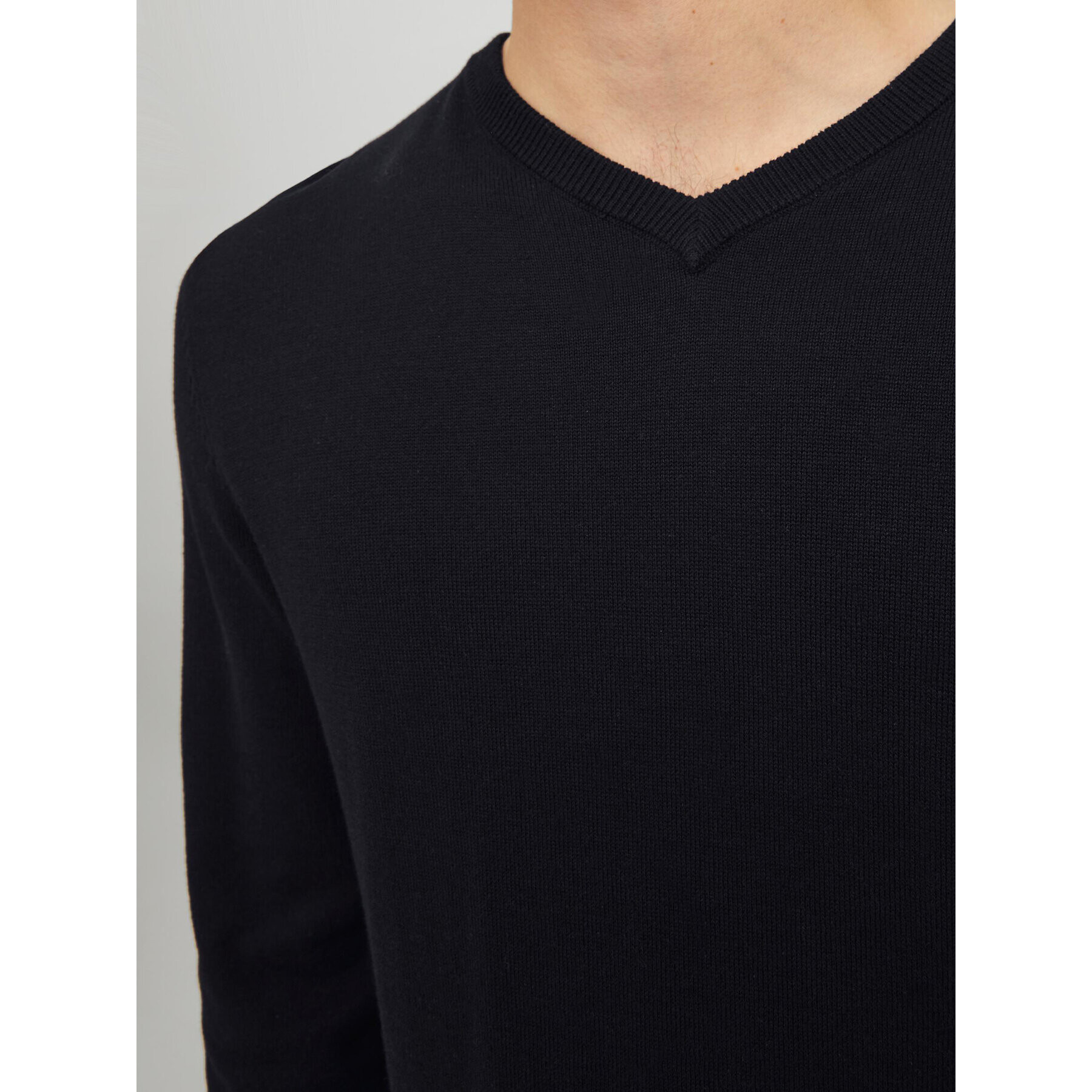 Jack&Jones Пуловер 12137194 Черен Regular Fit - Pepit.bg