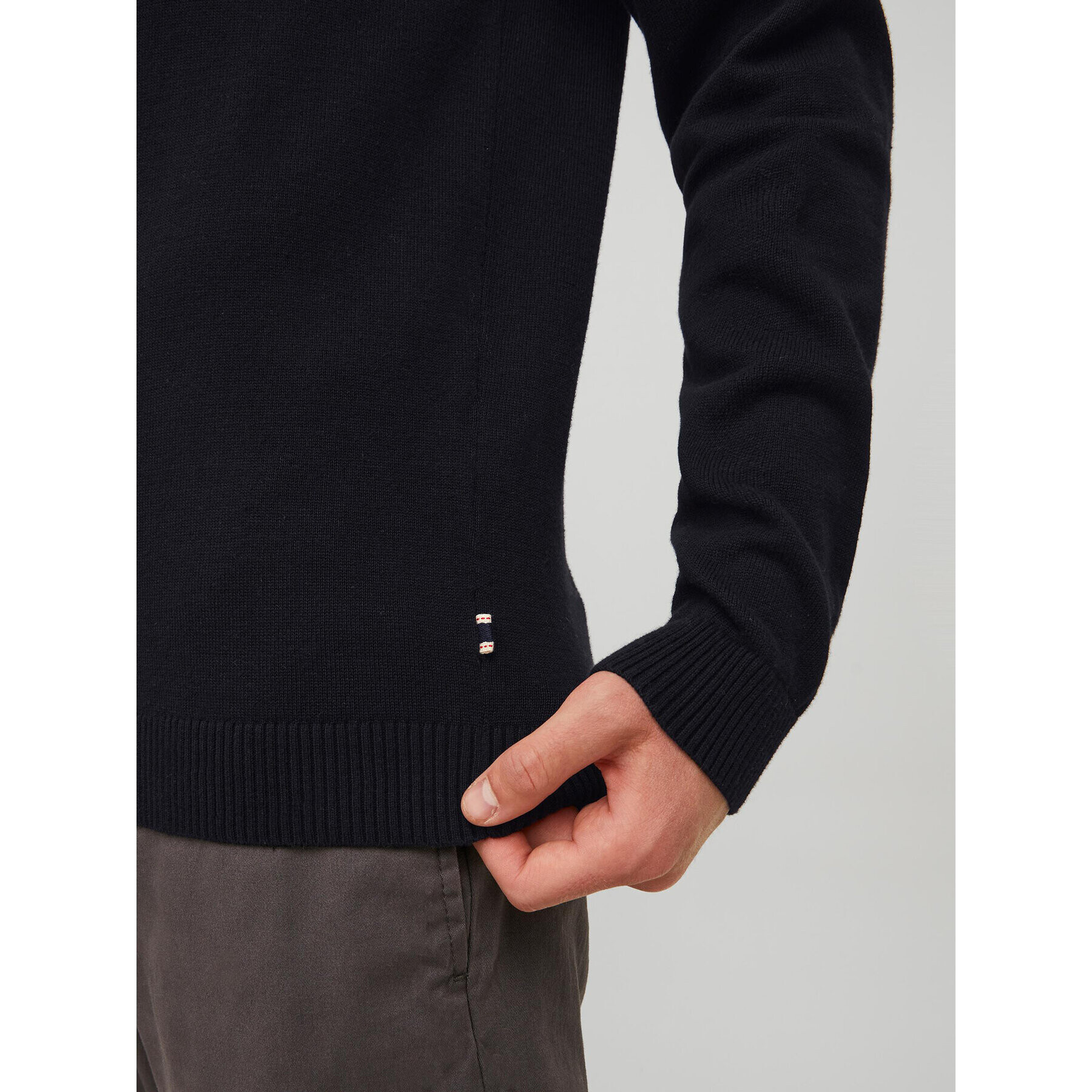 Jack&Jones Пуловер 12137194 Черен Regular Fit - Pepit.bg